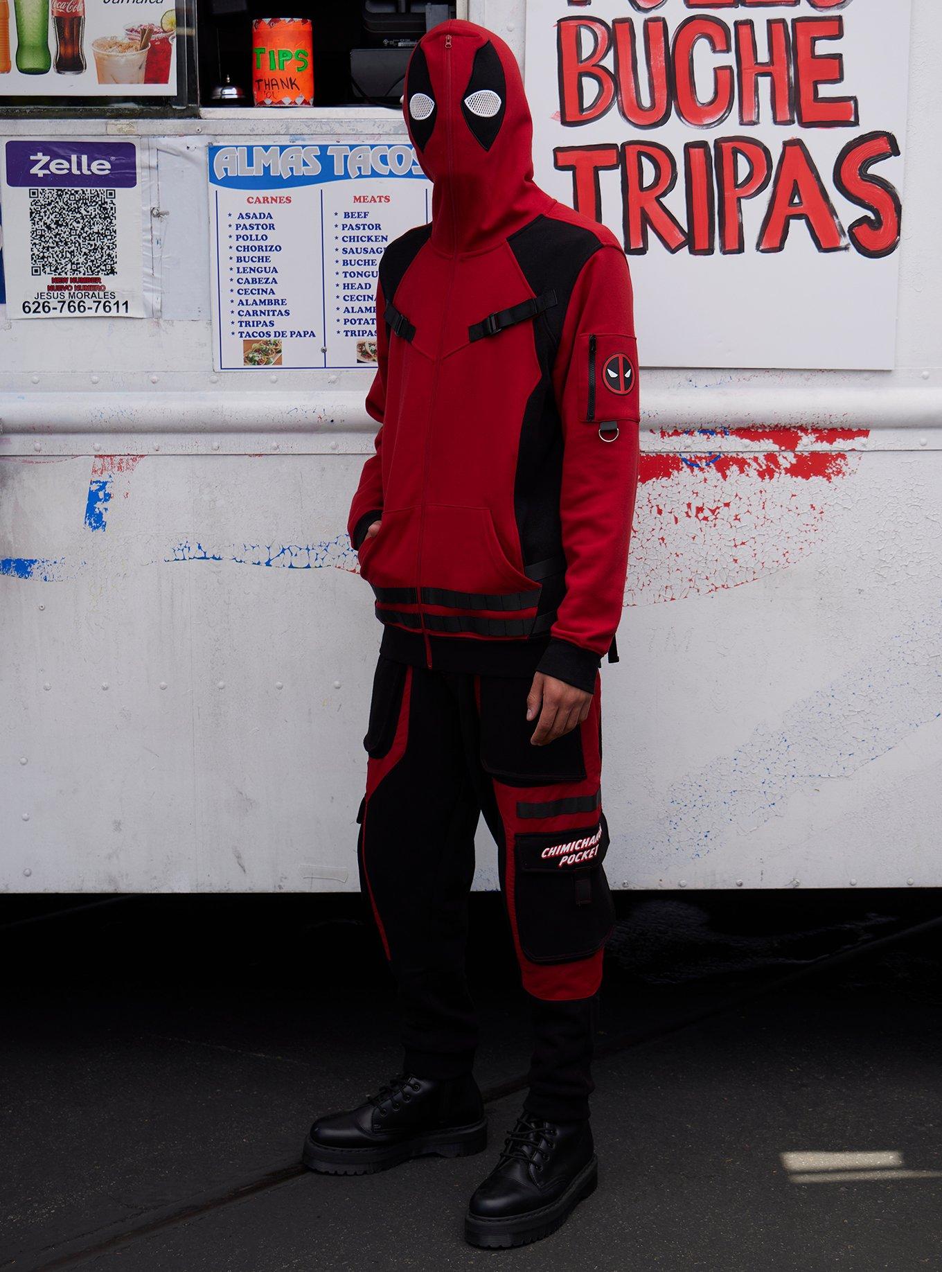 Our Universe Marvel Deadpool & Wolverine Deadpool Color-Block Hoodie, RED, alternate