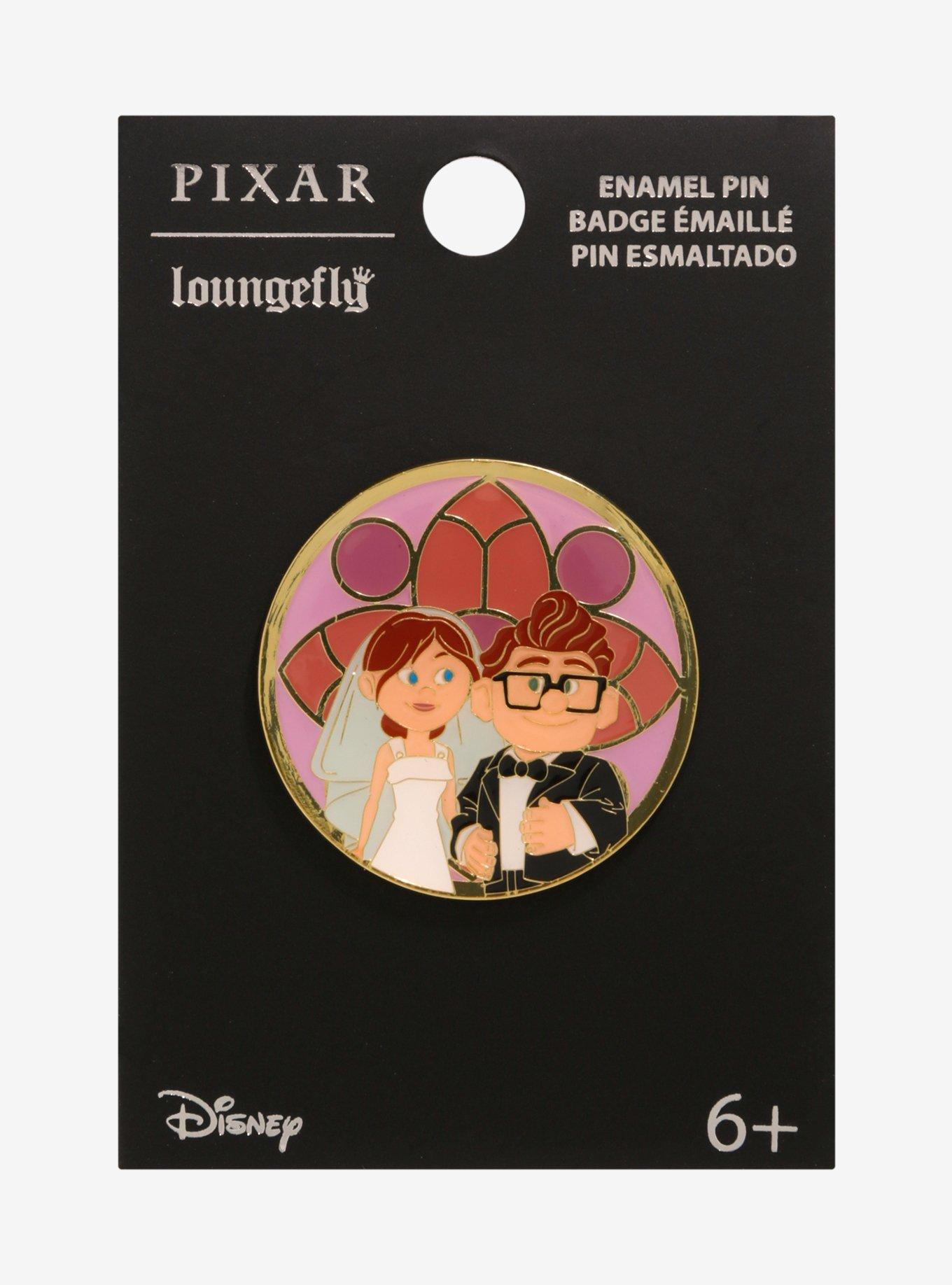 Loungefly Disney Pixar Up Carl and Ellie Wedding Enamel Pin — BoxLunch Exclusive, , hi-res