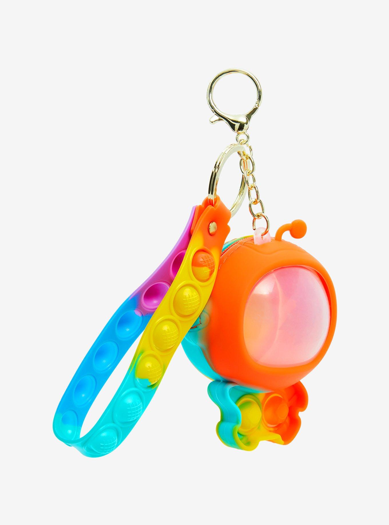 Astronaut Strap Rainbow Fidget Pop Key Chain, , hi-res