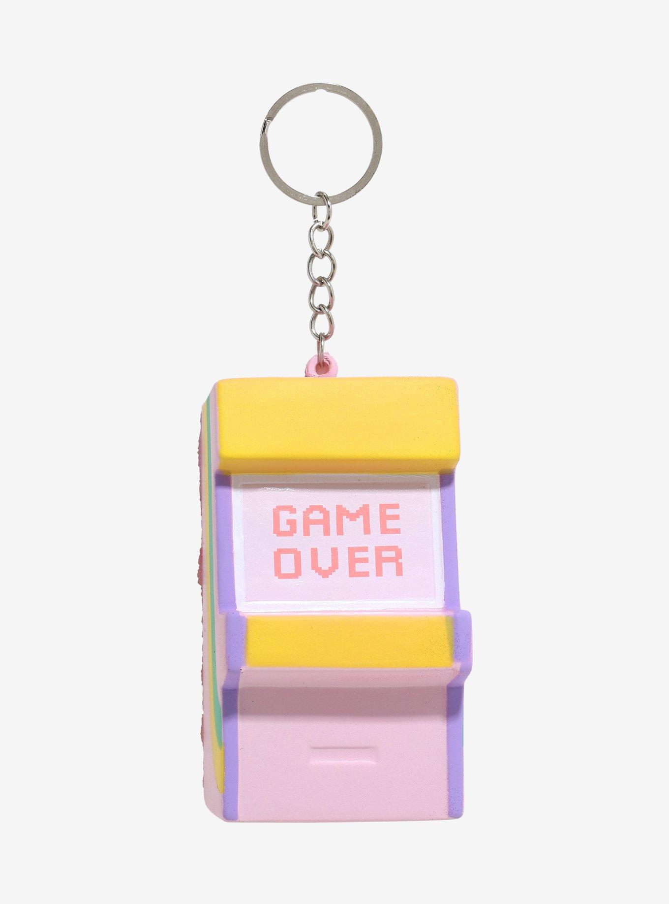 Game Over Arcade Machine Squishy Key Chain, , alternate