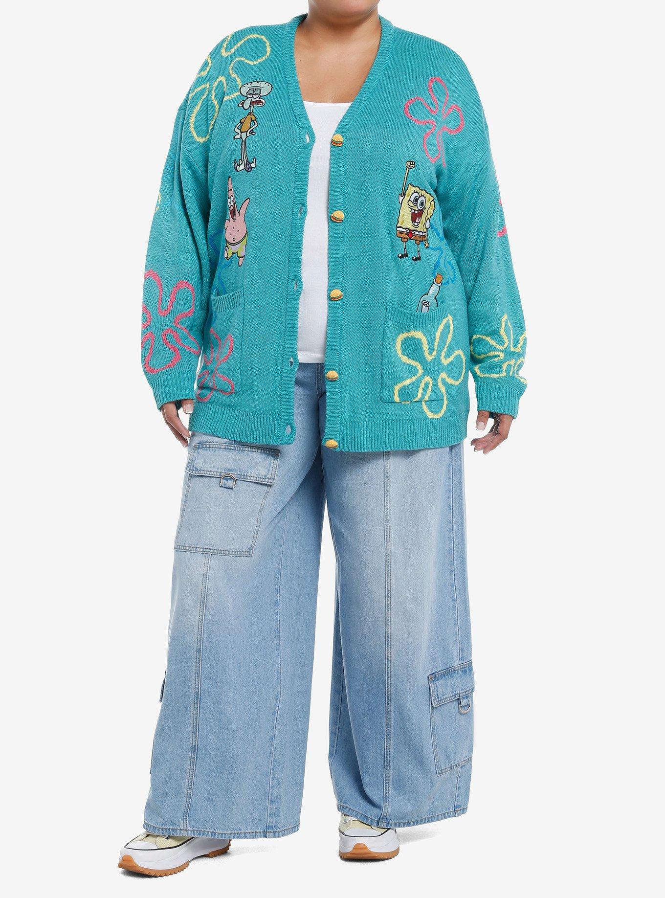 SpongeBob SquarePants Bikini Bottom Girls Cardigan Plus Size, MULTI, alternate