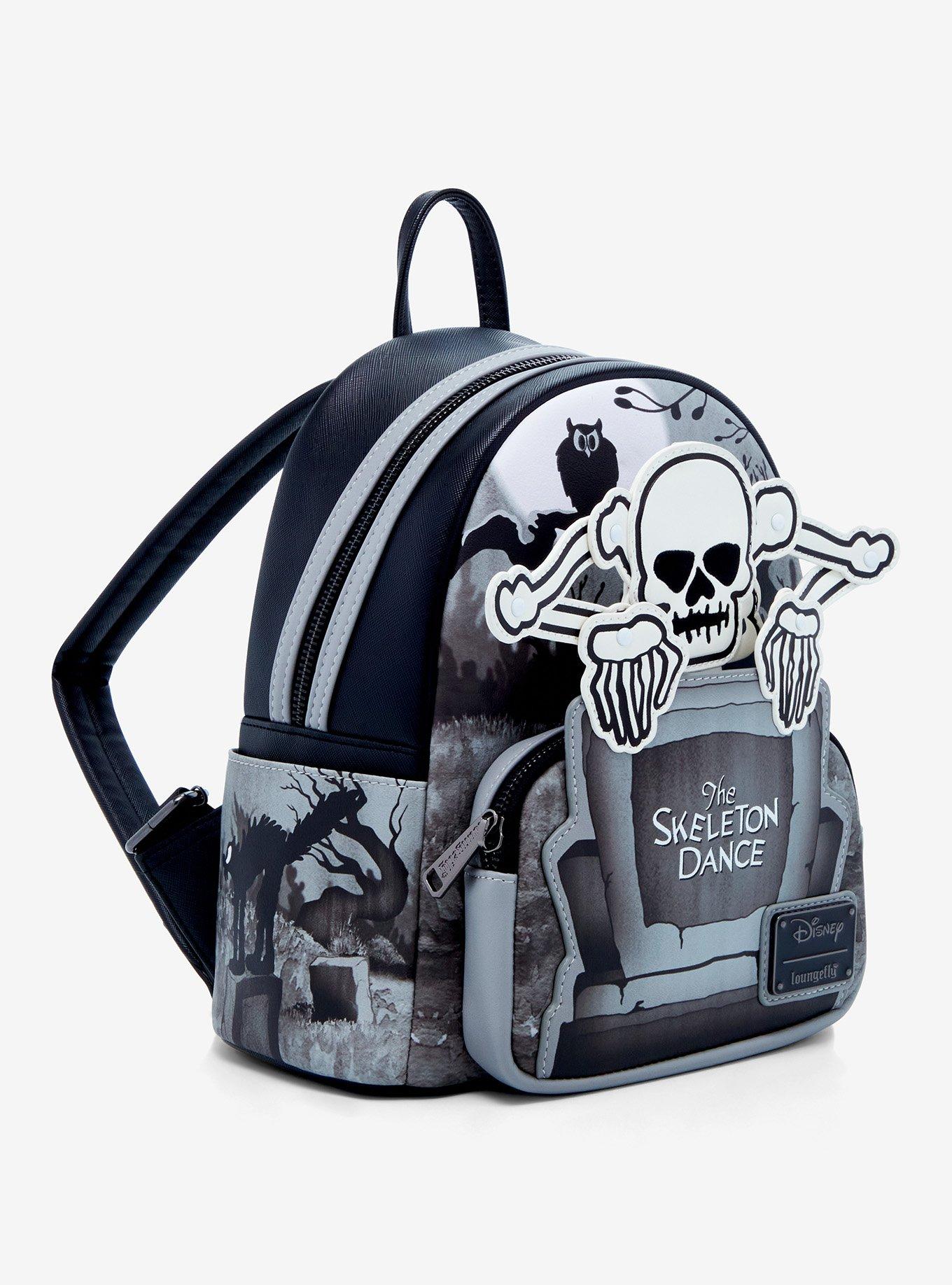 Loungefly Disney The Skeleton Dance Poseable Glow-in-the-Dark Skeleton Mini Backpack, , alternate