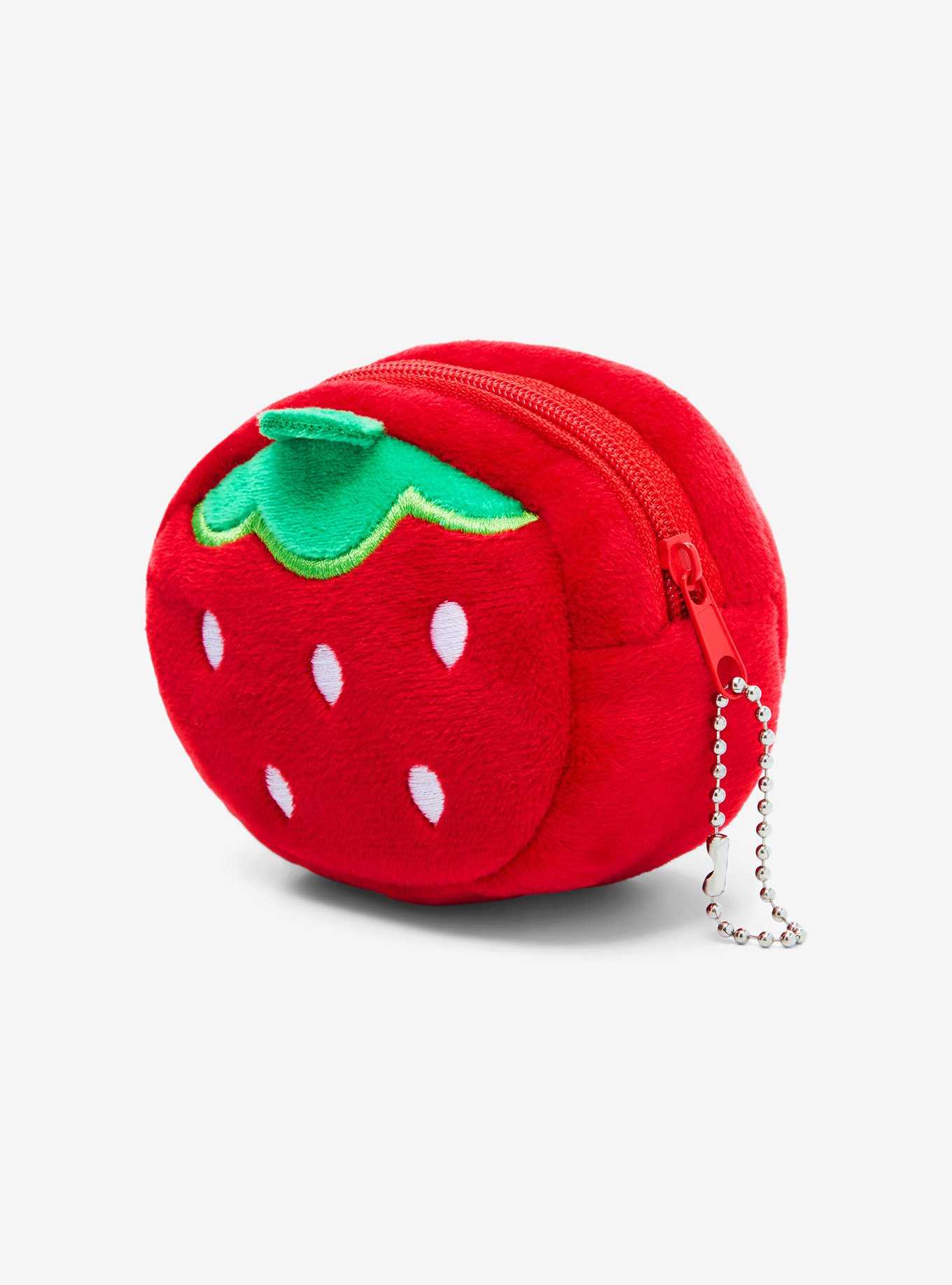 Strawberry Plush Pouch Key Chain, , hi-res