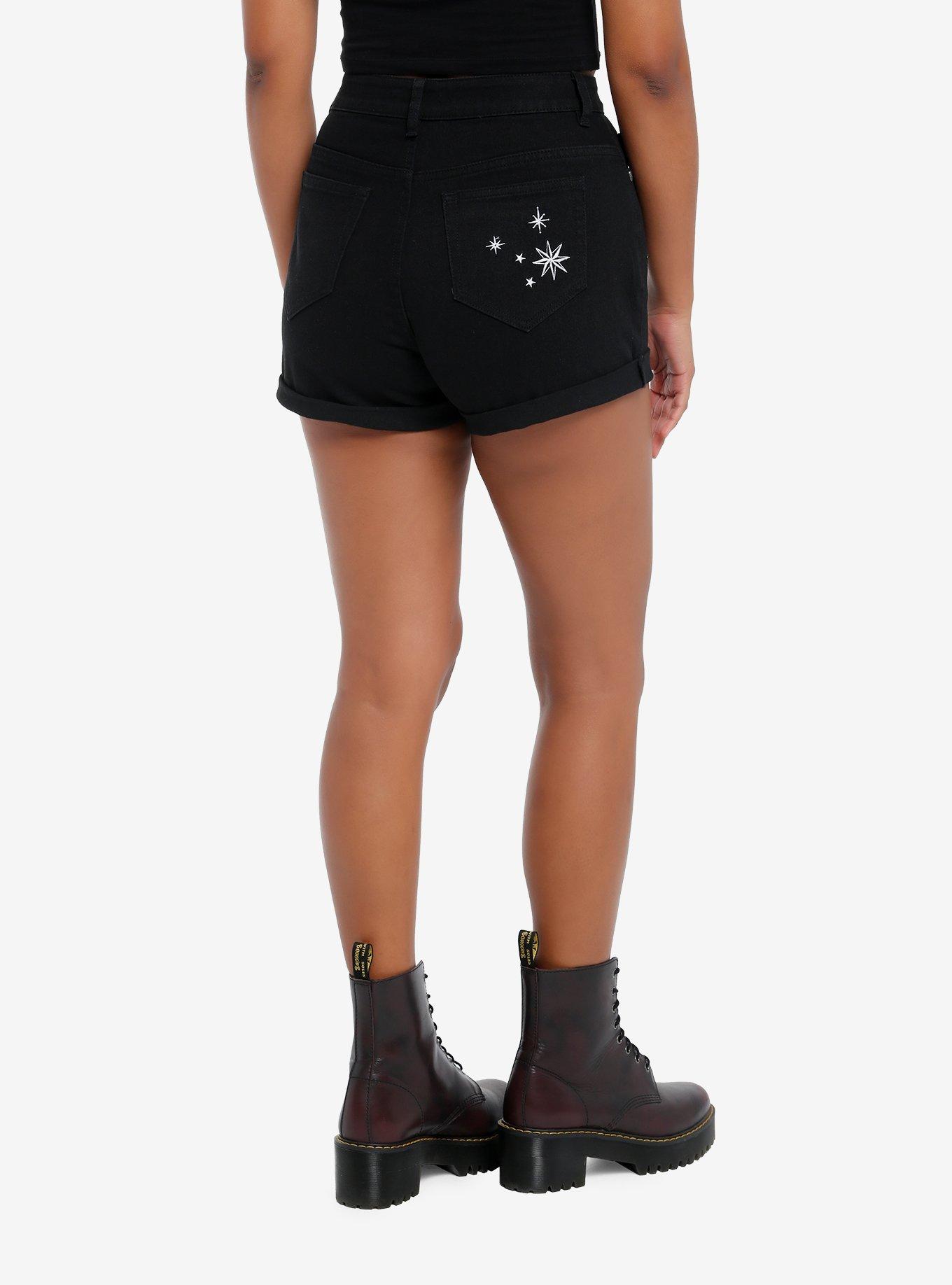 Cosmic Aura Black Sun & Moon Shorts, BLACK, alternate