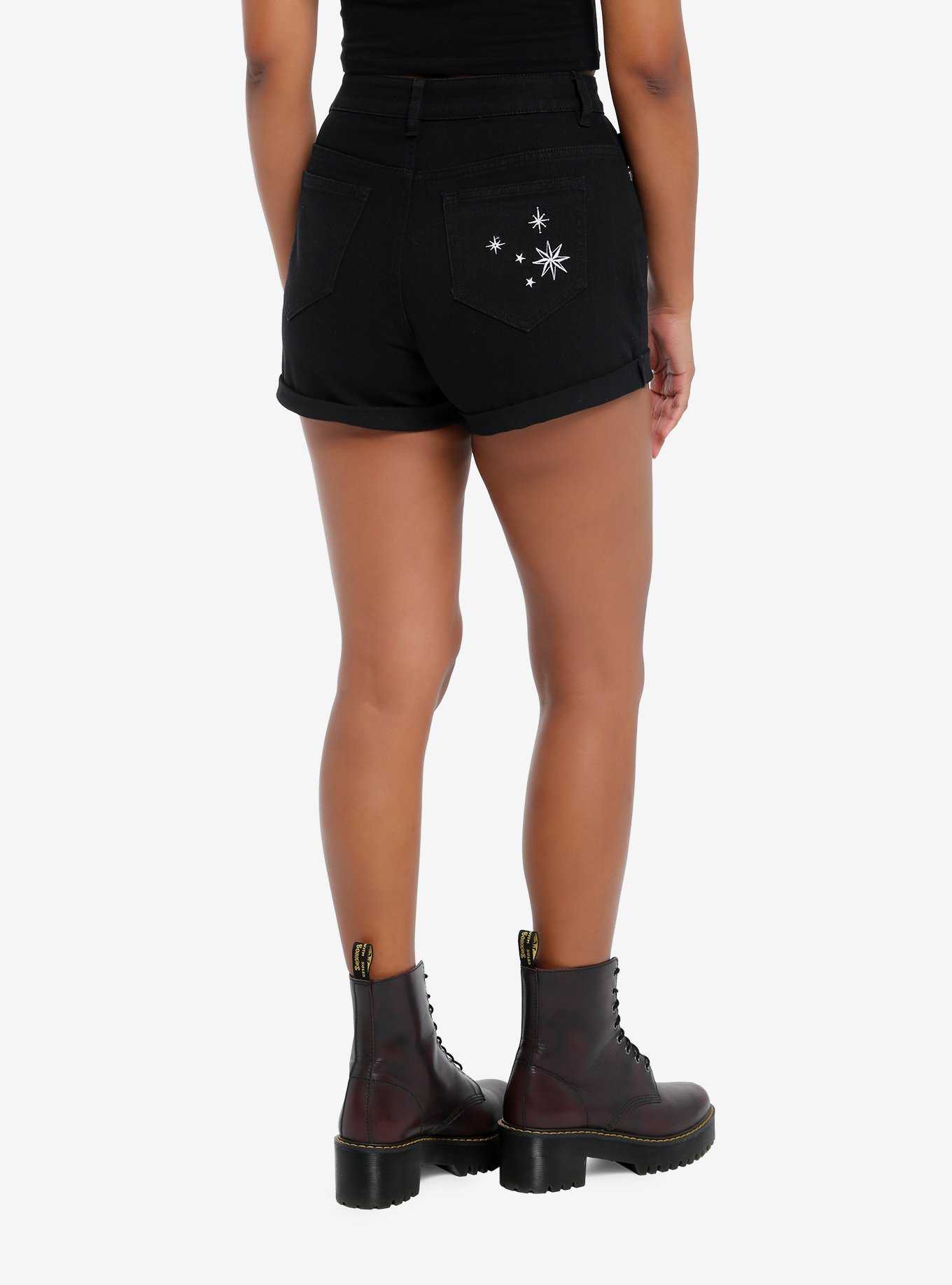 Cosmic Aura Black Sun & Moon Shorts, , hi-res