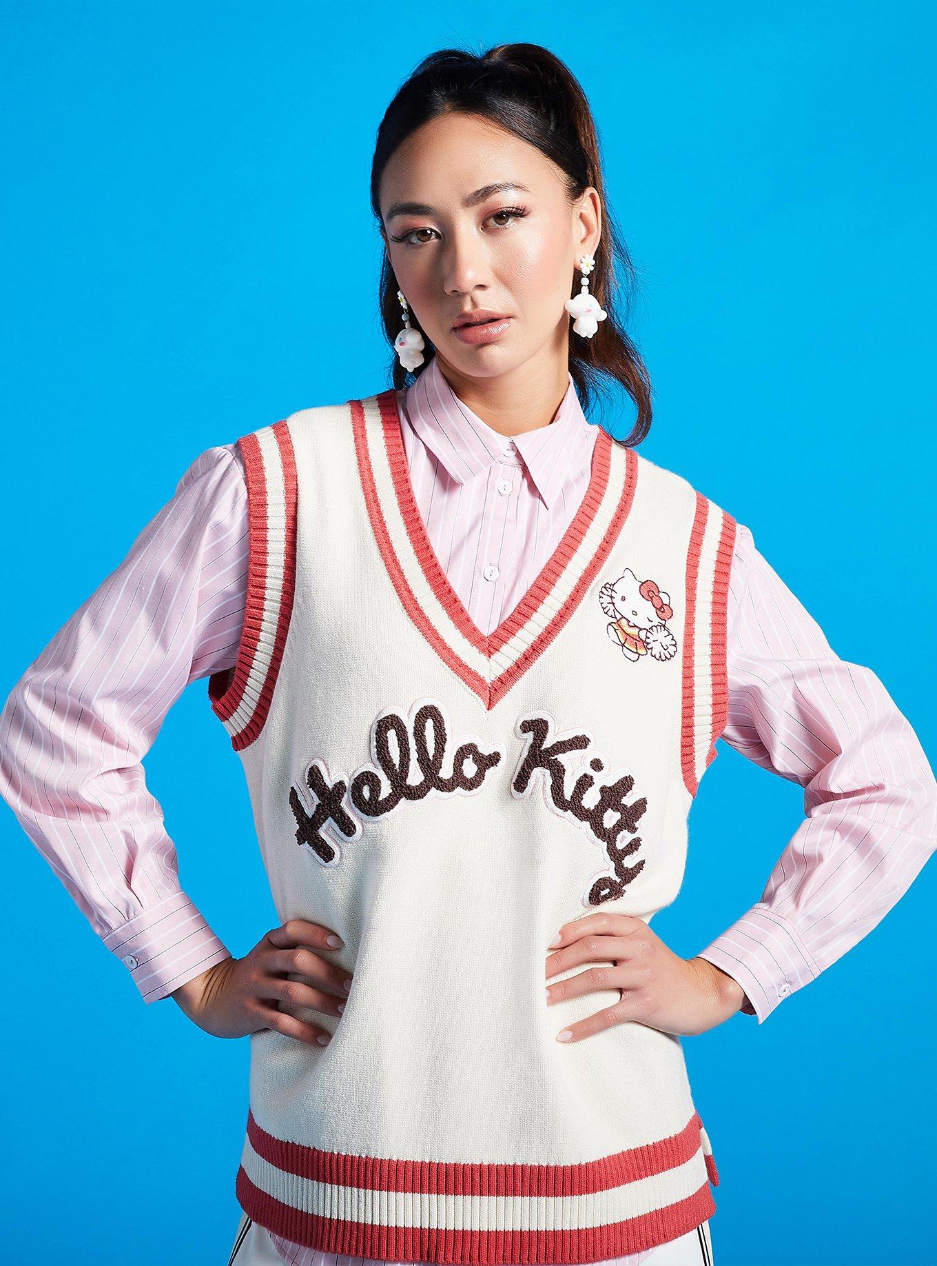 Sanrio Hello Kitty Sporty Cheerleading Women's Vest &mdash; BoxLunch Exclusive, NATURAL, alternate