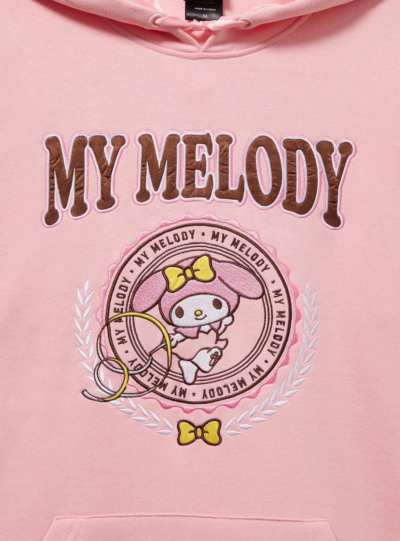 Sanrio My Melody Pink Satin Drawstring Hoodie — BoxLunch Exclusive, LIGHT PINK, alternate