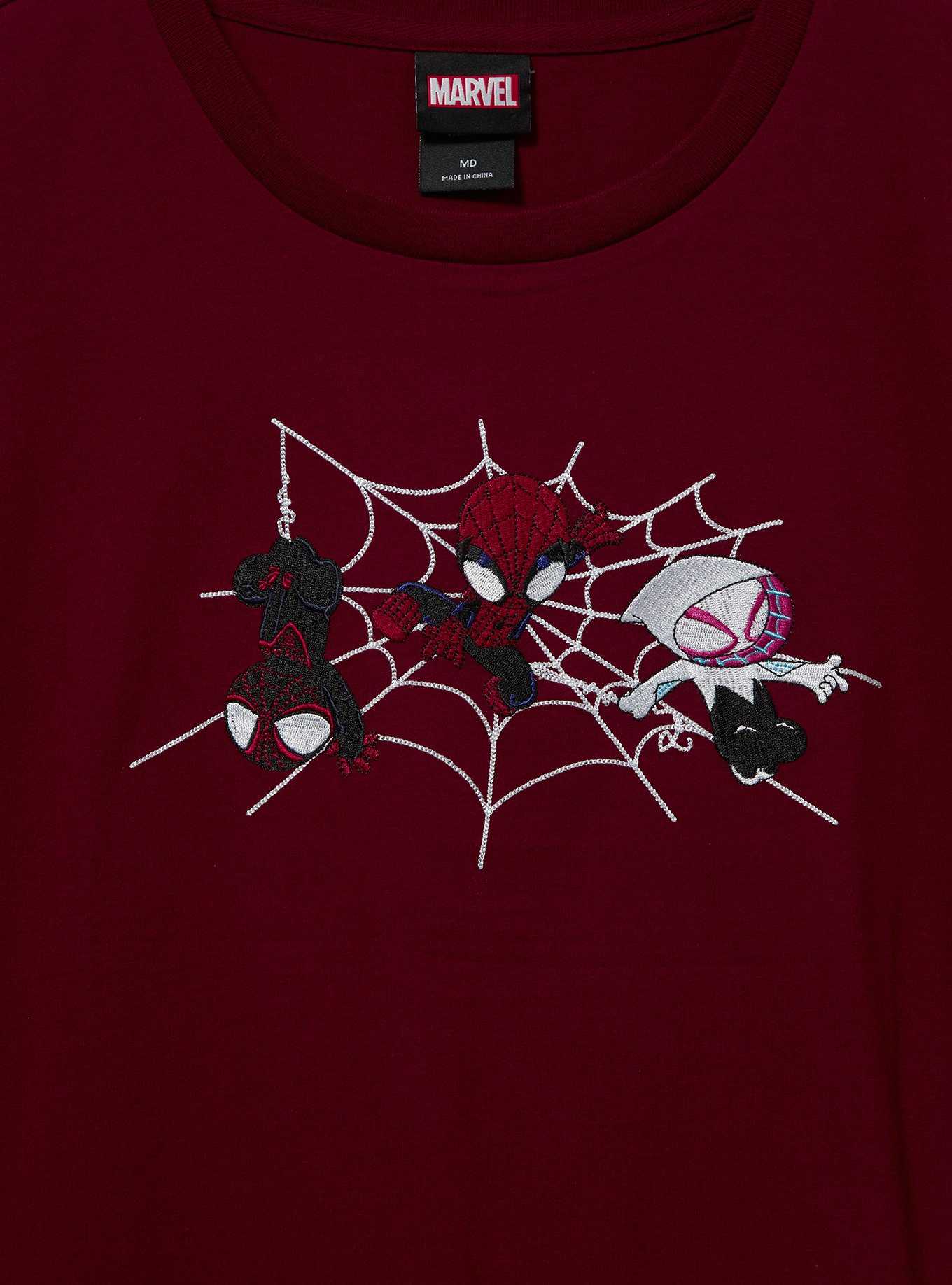 Marvel Spider-Man Embroidered Women's T-Shirt — BoxLunch Exclusive, , hi-res