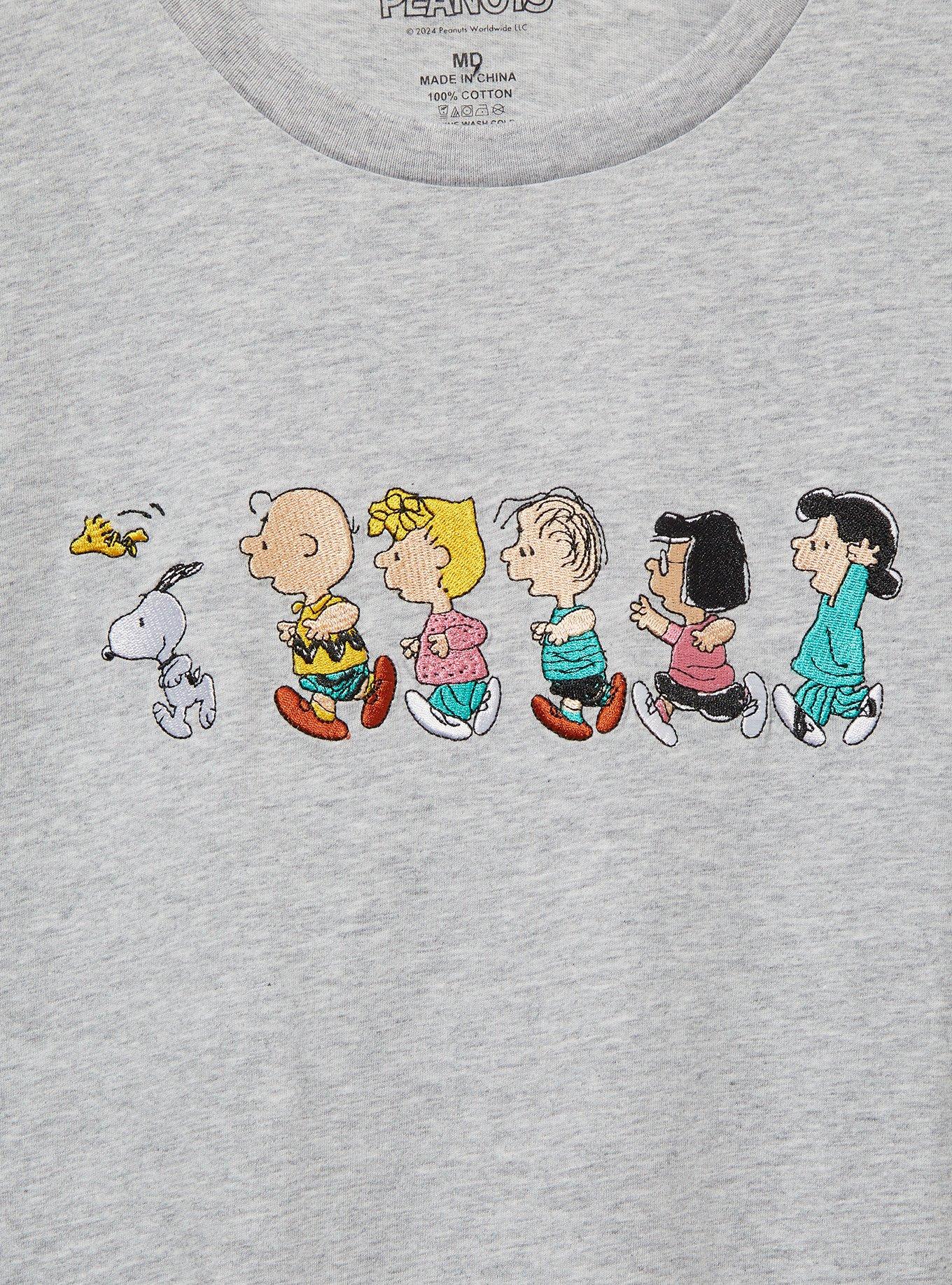 Peanuts Characters Running Women's T-Shirt - BoxLunch Exclusive, HEATHER, alternate
