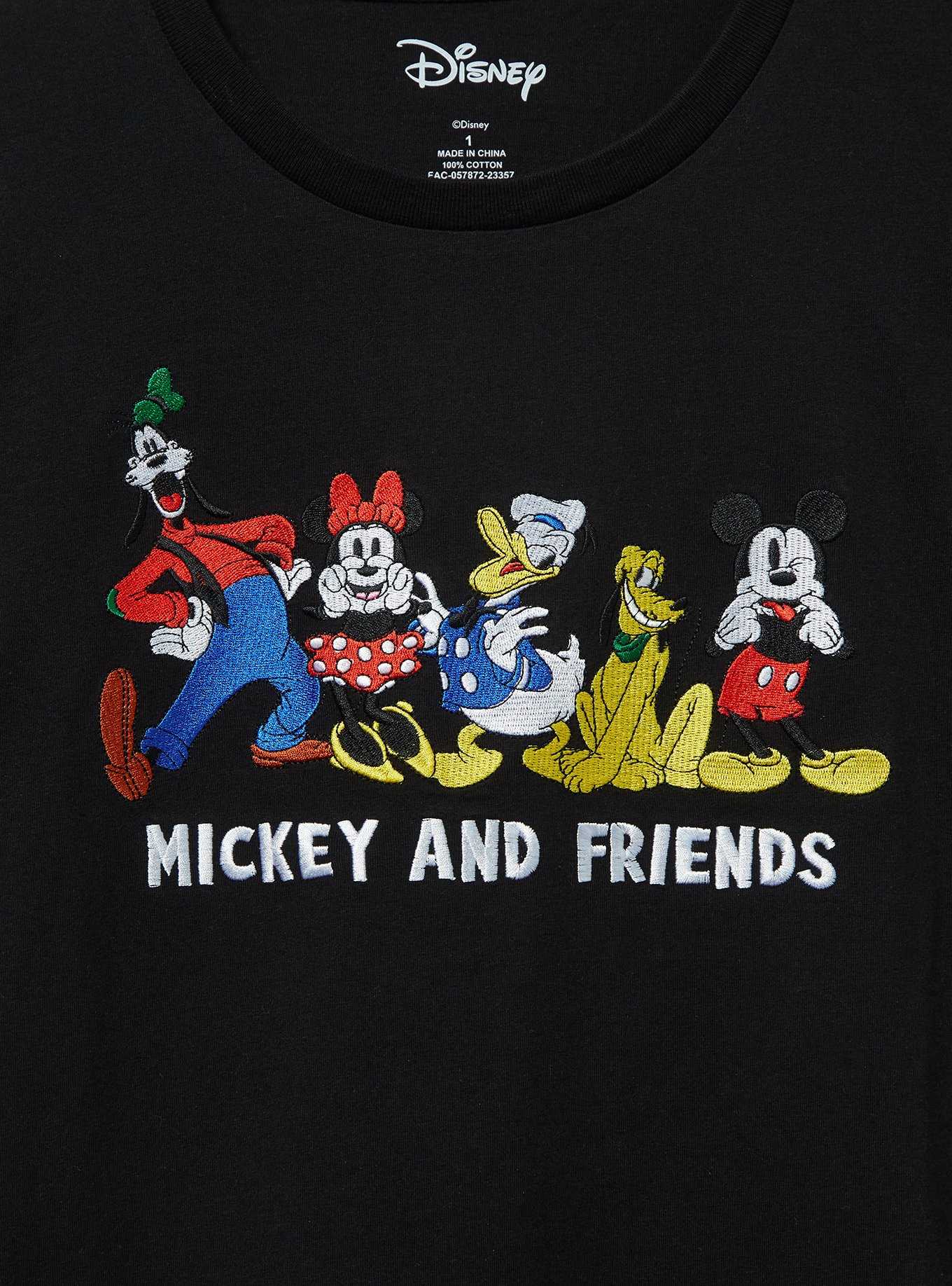 Disney Mickey and Friends Embroidered Women's Plus Size T-Shirt — BoxLunch Exclusive, , hi-res