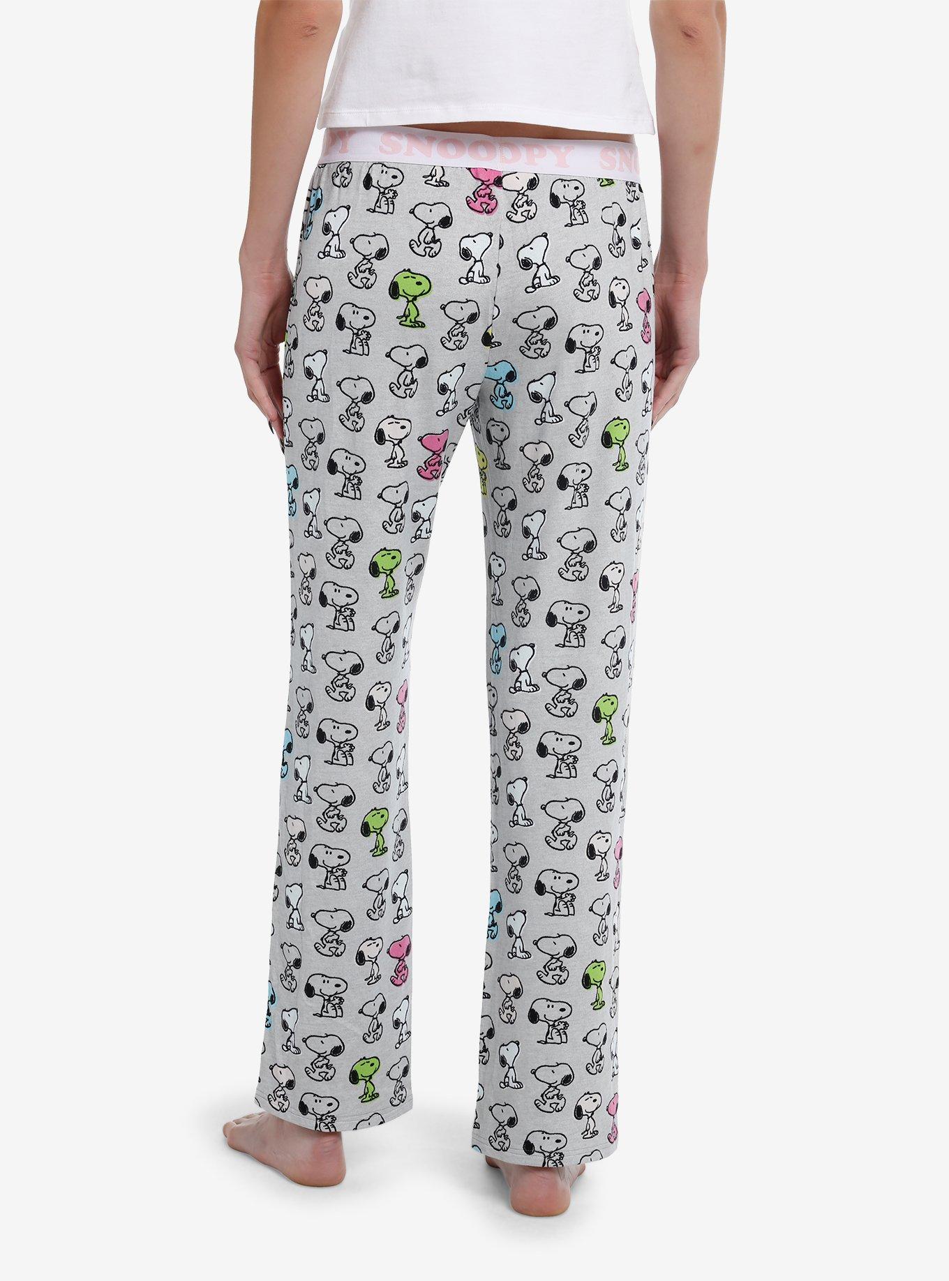 Peanuts Snoopy Allover Print Grey Pajama Pants, MULTI, alternate