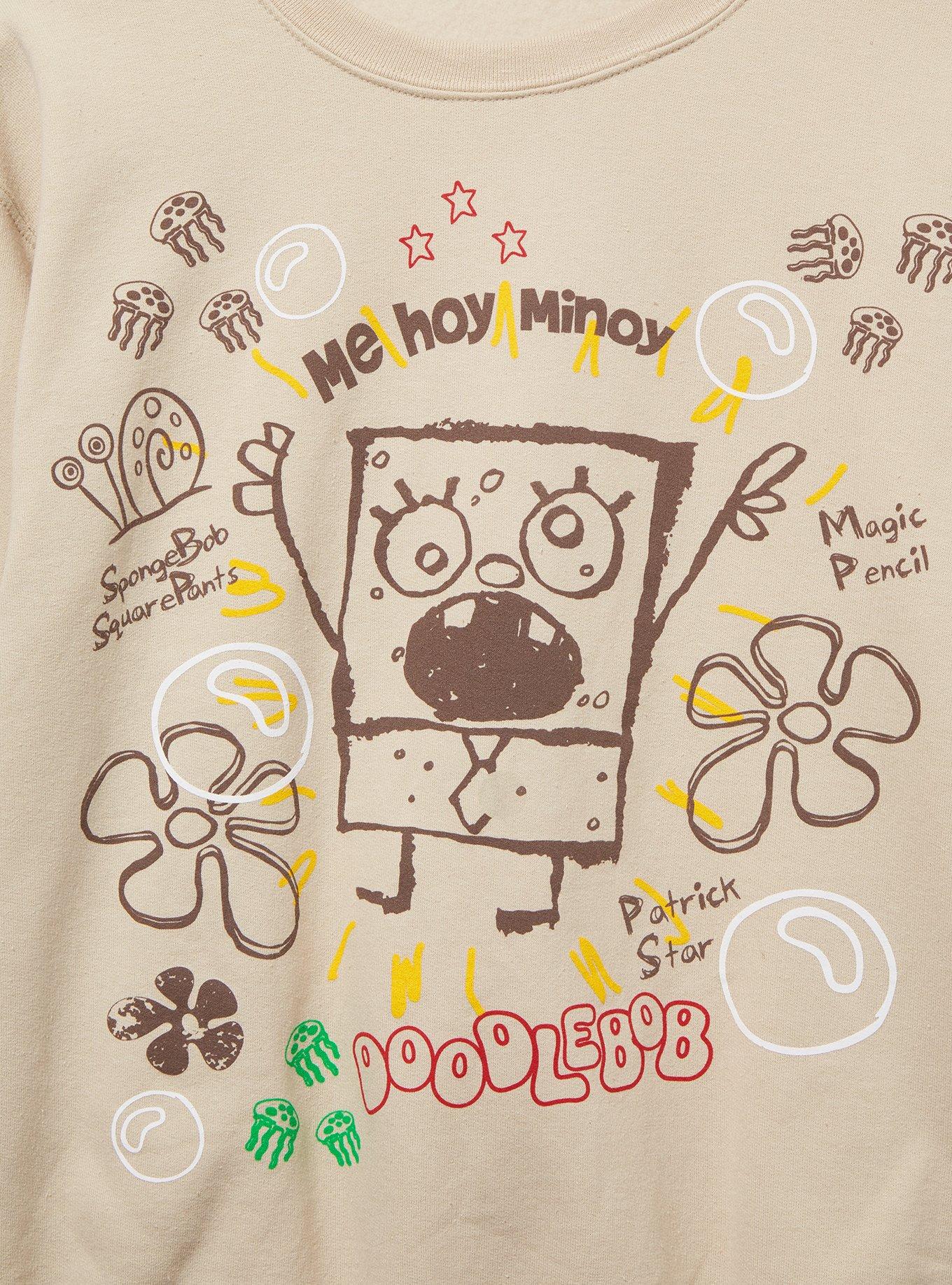 SpongeBob SquarePants DoodleBob Allover Icons Crewneck - BoxLunch Exclusive, , hi-res