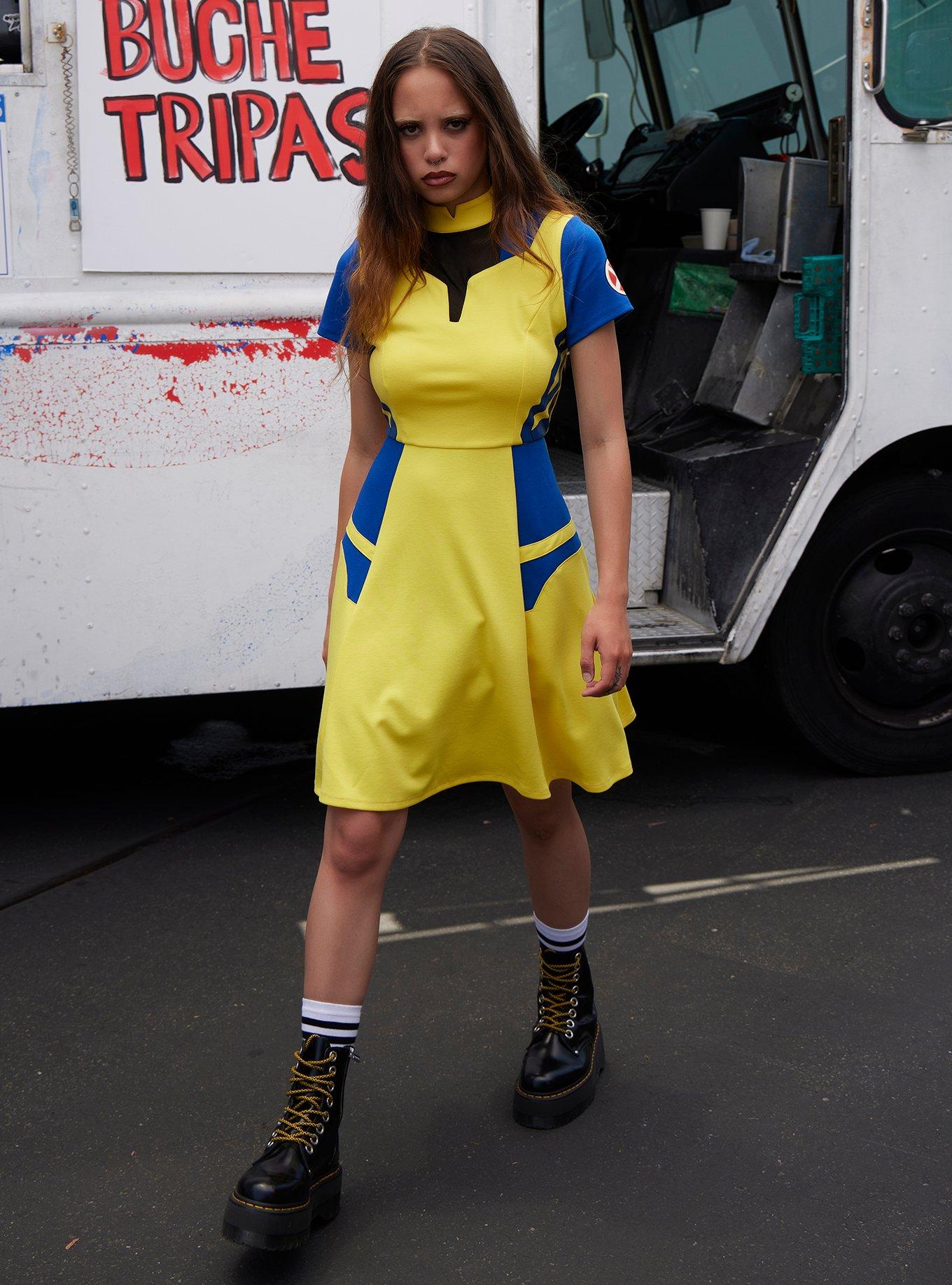 Her Universe Marvel Deadpool & Wolverine Color-Block Wolverine Dress, MULTI, alternate