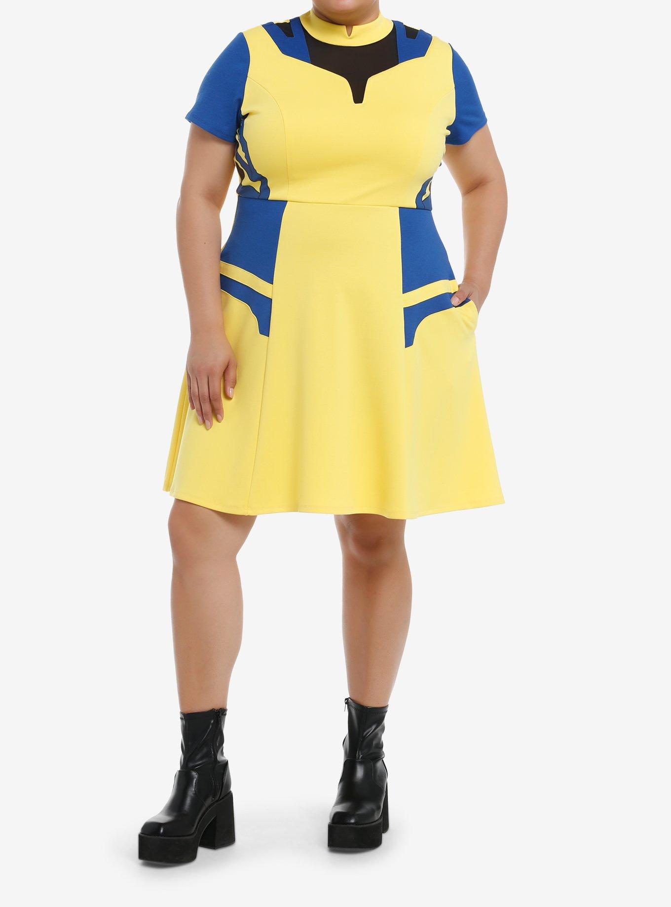 Her Universe Marvel Deadpool & Wolverine Color-Block Wolverine Dress Plus Size, MULTI, alternate