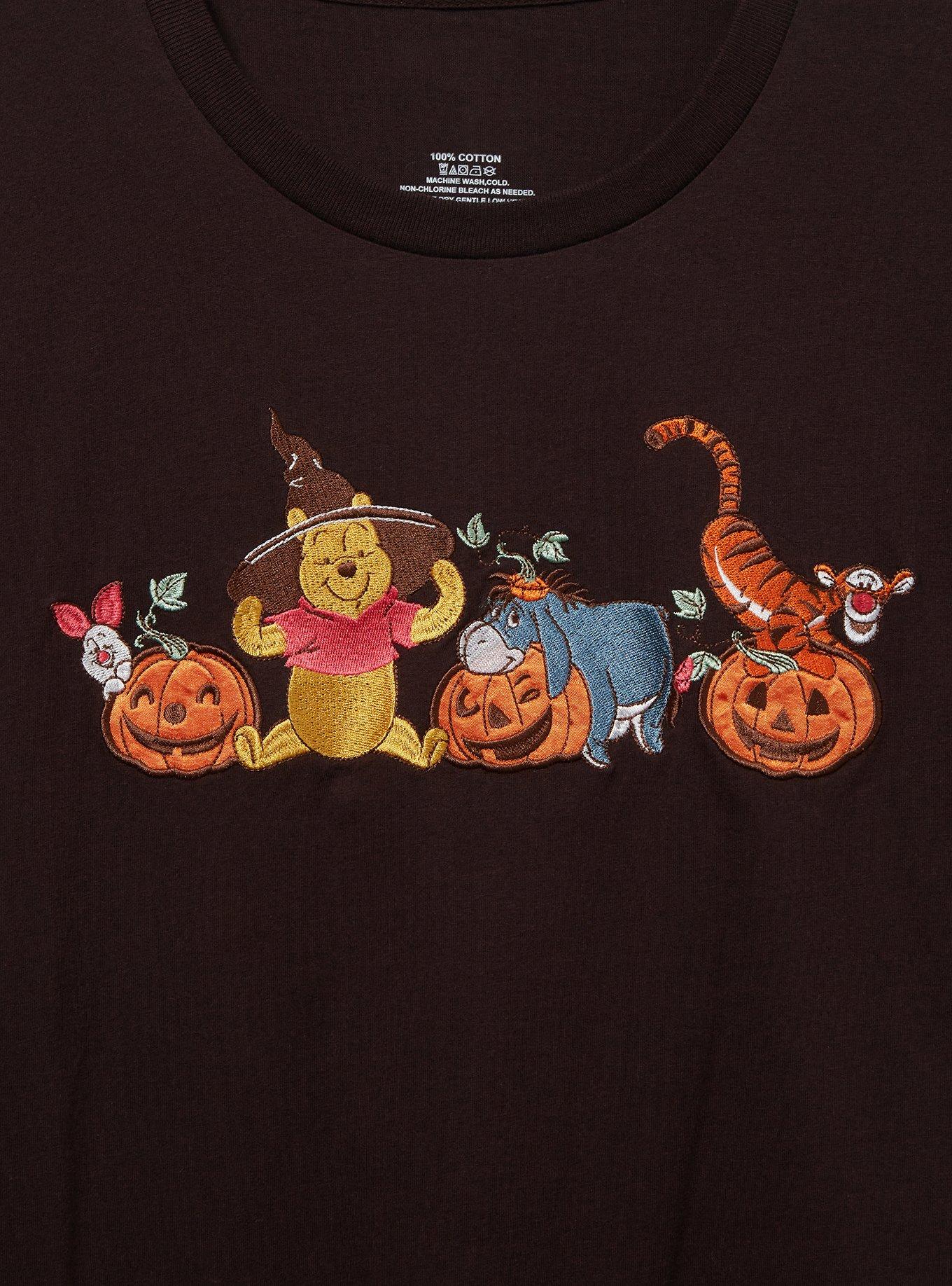 Disney Winnie the Pooh Halloween Embroidered T-Shirt Plus Size, , hi-res