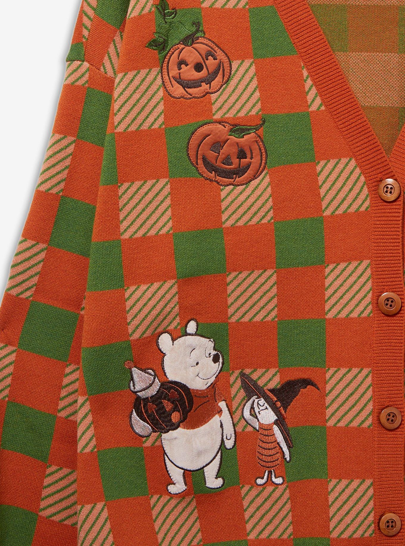 Disney Winnie The Pooh Plaid Pumpkins Cardigan Plus Size, MULTI, alternate