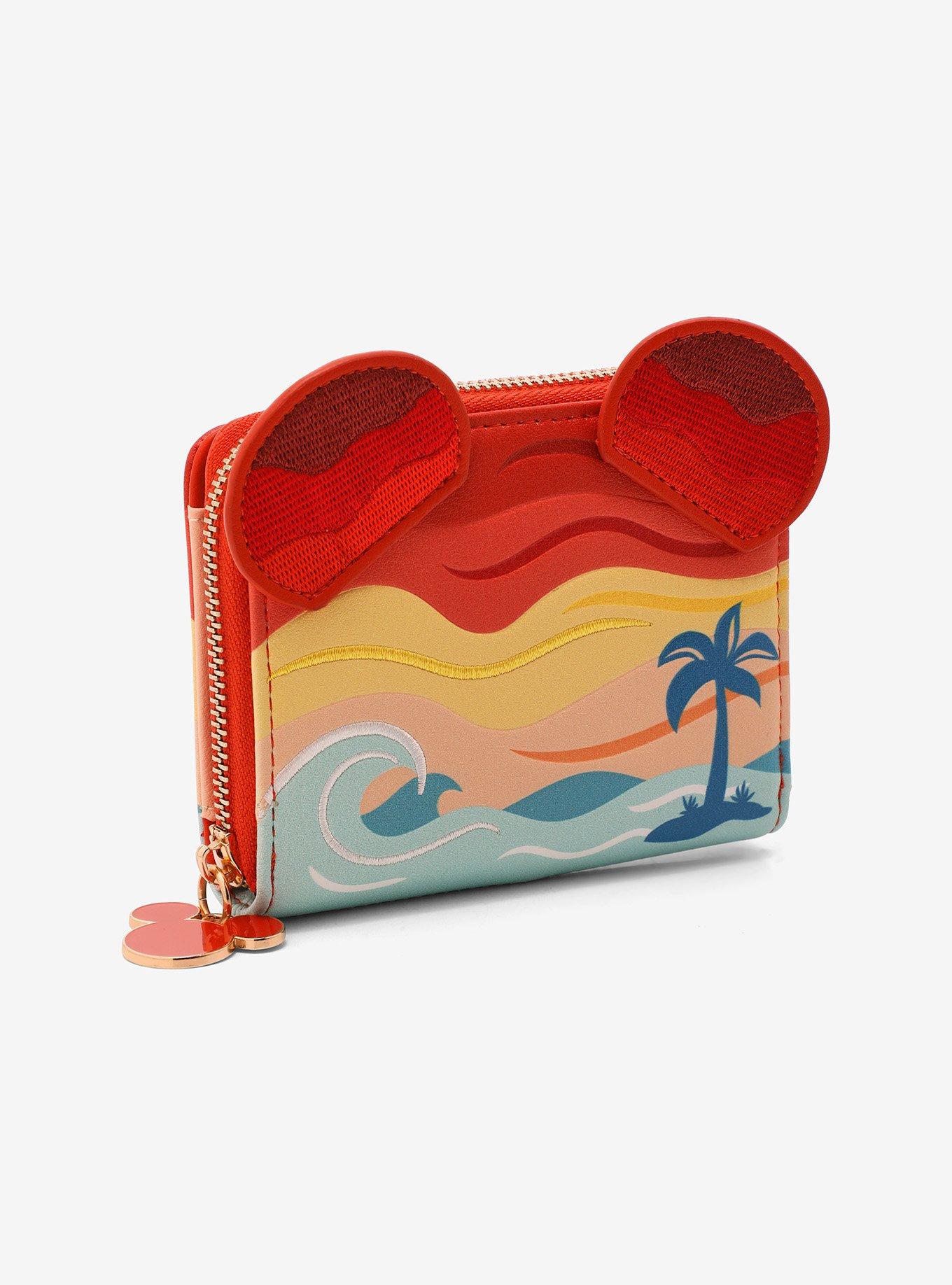 Our Universe Disney Mickey Mouse Sunset Beach Small Zip Wallet - BoxLunch Exclusive, , hi-res