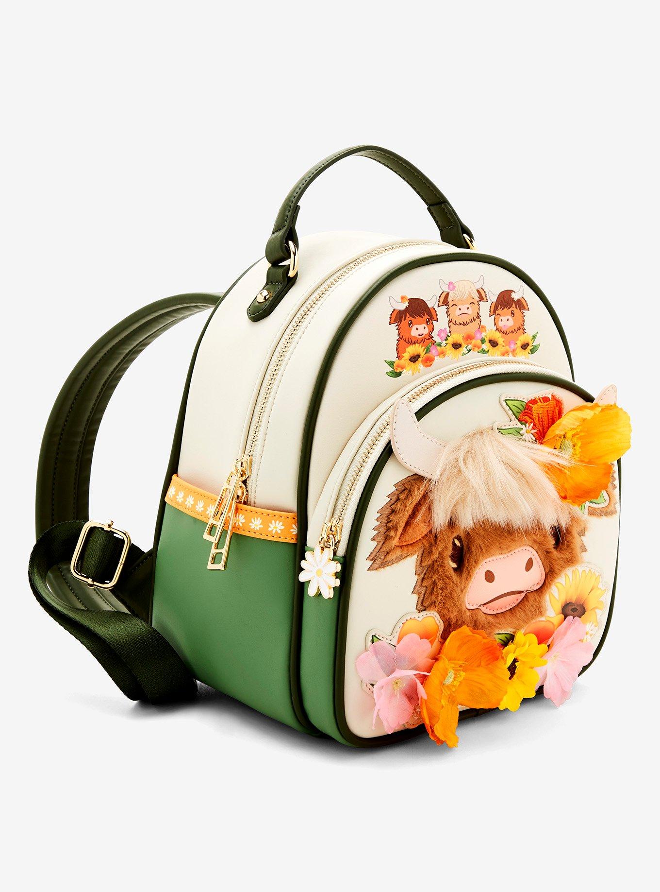 Highland Cow Floral Mini Backpack - BoxLunch Exclusive, , hi-res