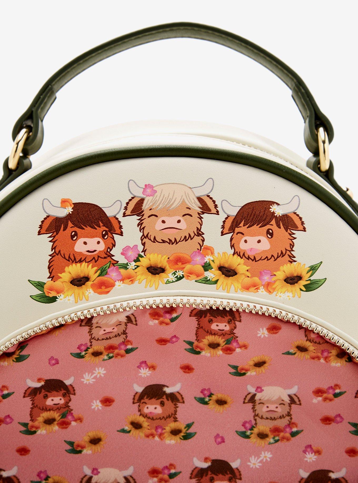 Highland Cow Floral Mini Backpack - BoxLunch Exclusive, , alternate