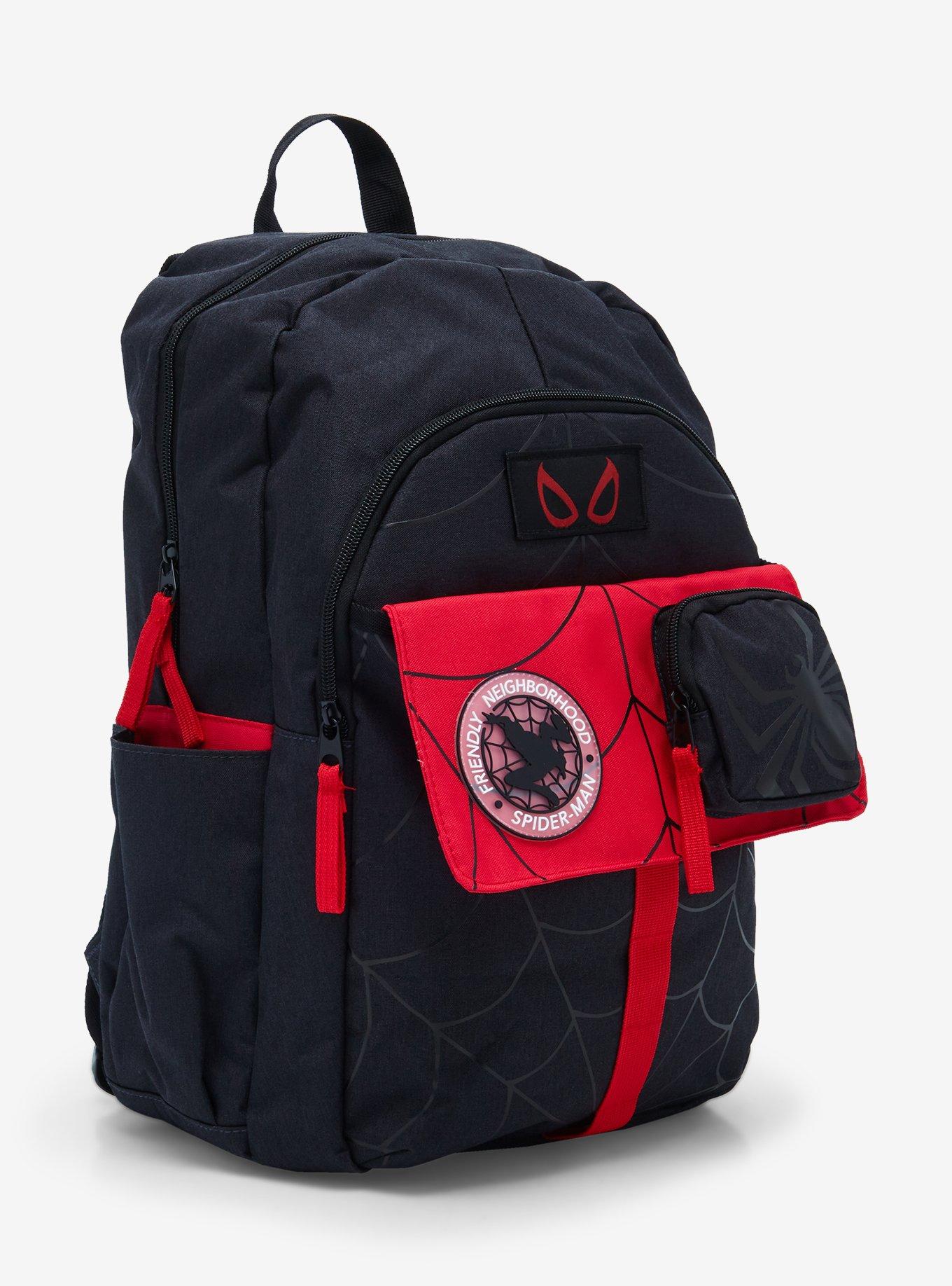 Marvel Spider-Man Black & Red Webbed Backpack — BoxLunch Exclusive, , alternate