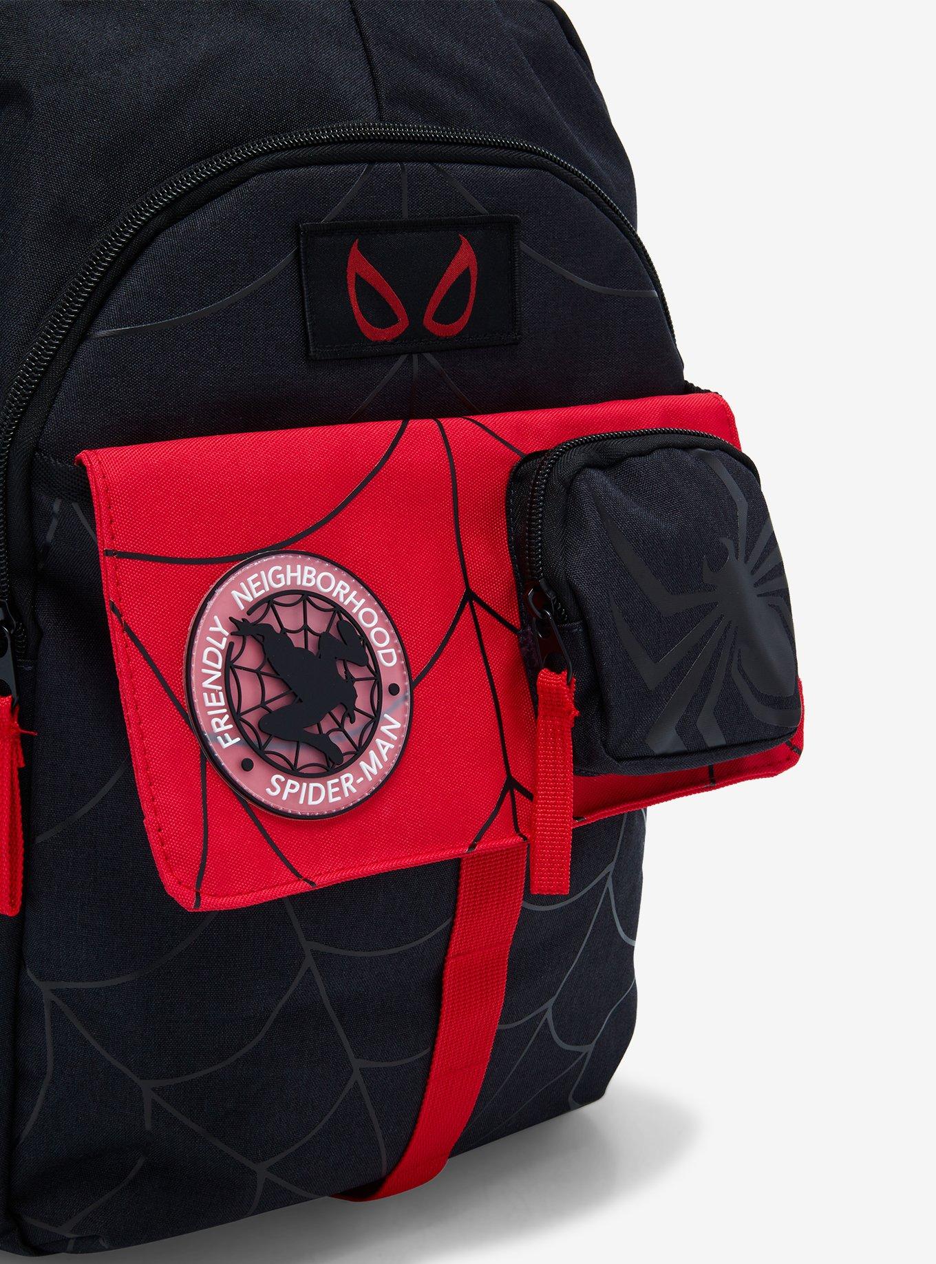 Marvel Spider-Man Black & Red Webbed Backpack — BoxLunch Exclusive, , alternate