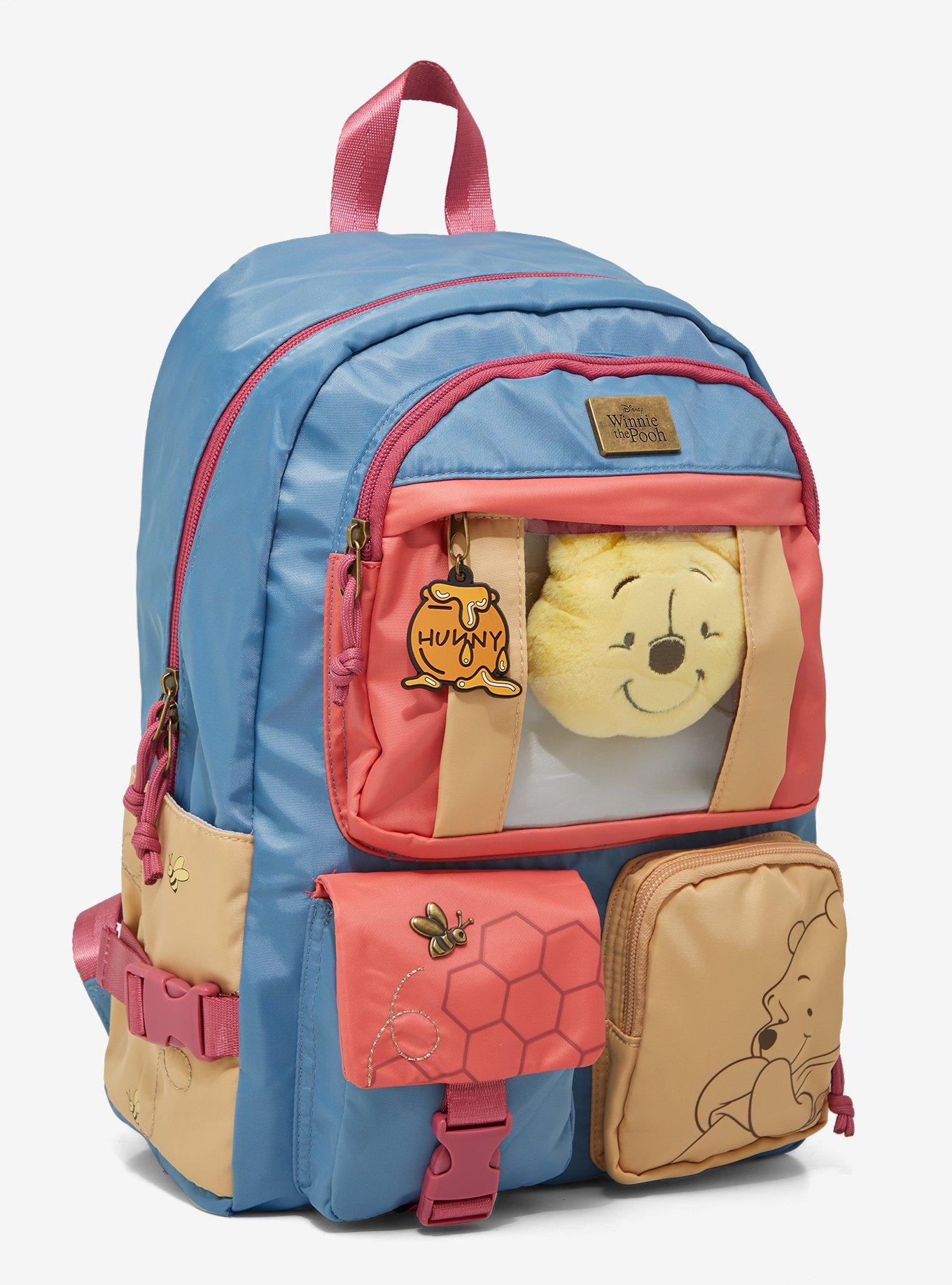 Disney Winnie the Pooh Multi-Pocket Backpack and Plush Keychain — BoxLunch Exclusive, , hi-res