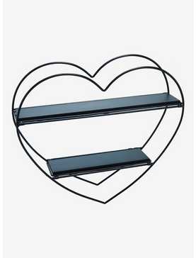 Black Heart Folding Wall Shelf, , hi-res