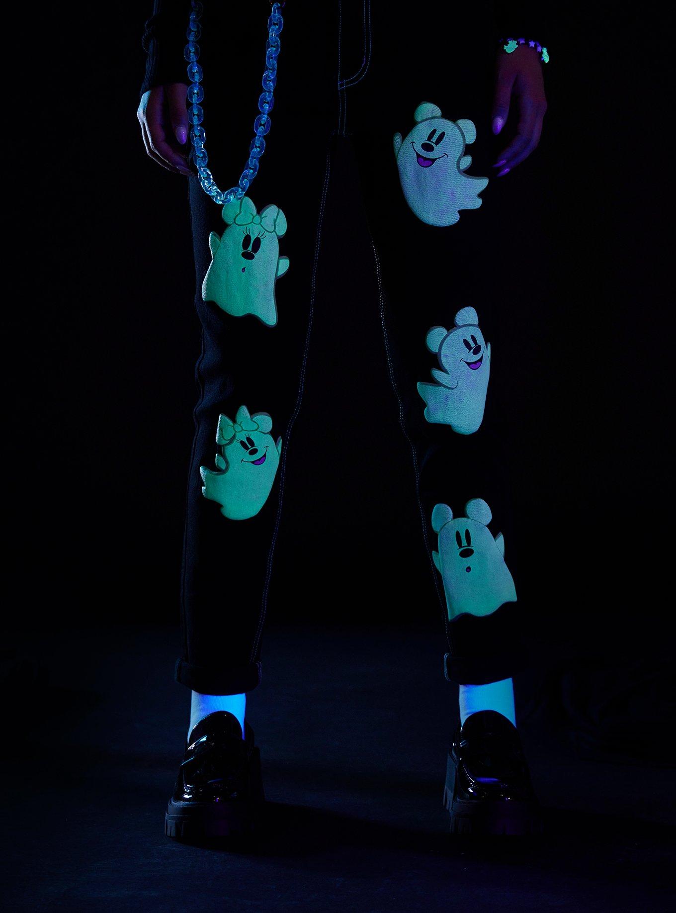Her Universe Disney Halloween Ghost Glow-In-The-Dark Mom Jeans, MULTI, alternate