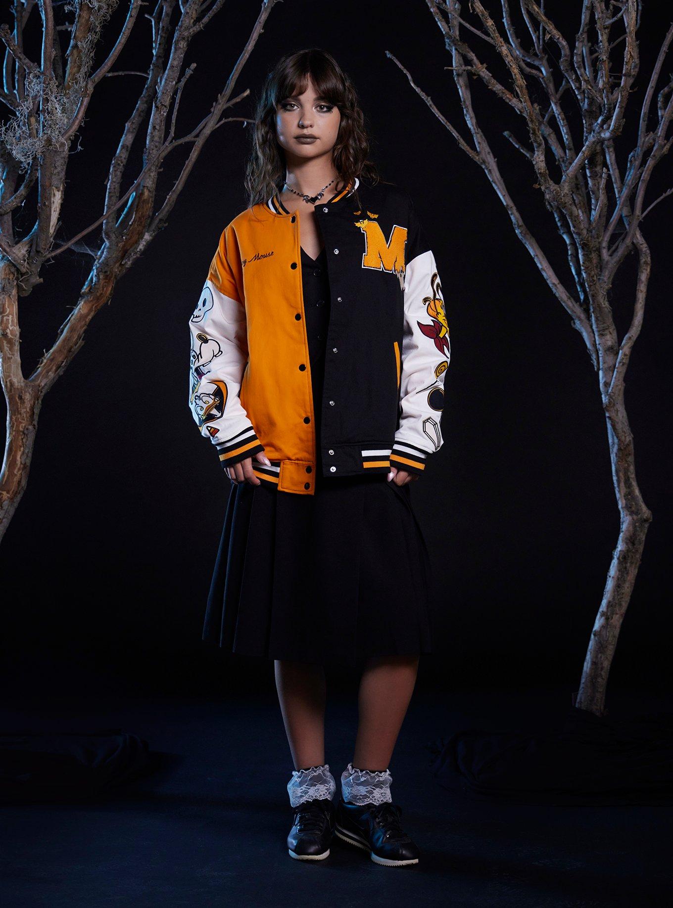 Her Universe Disney Halloween Split Oversized Varsity Jacket, , hi-res