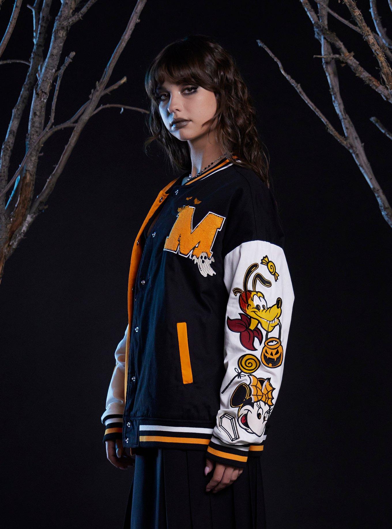 Her Universe Disney Halloween Split Oversized Varsity Jacket, MULTI, alternate