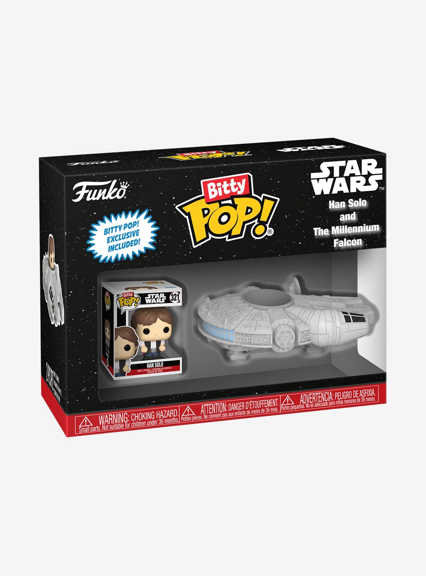 Funko Bitty Pop! Star Wars Han Solo & Millennium Falcon Vinyl Figure Set, , alternate