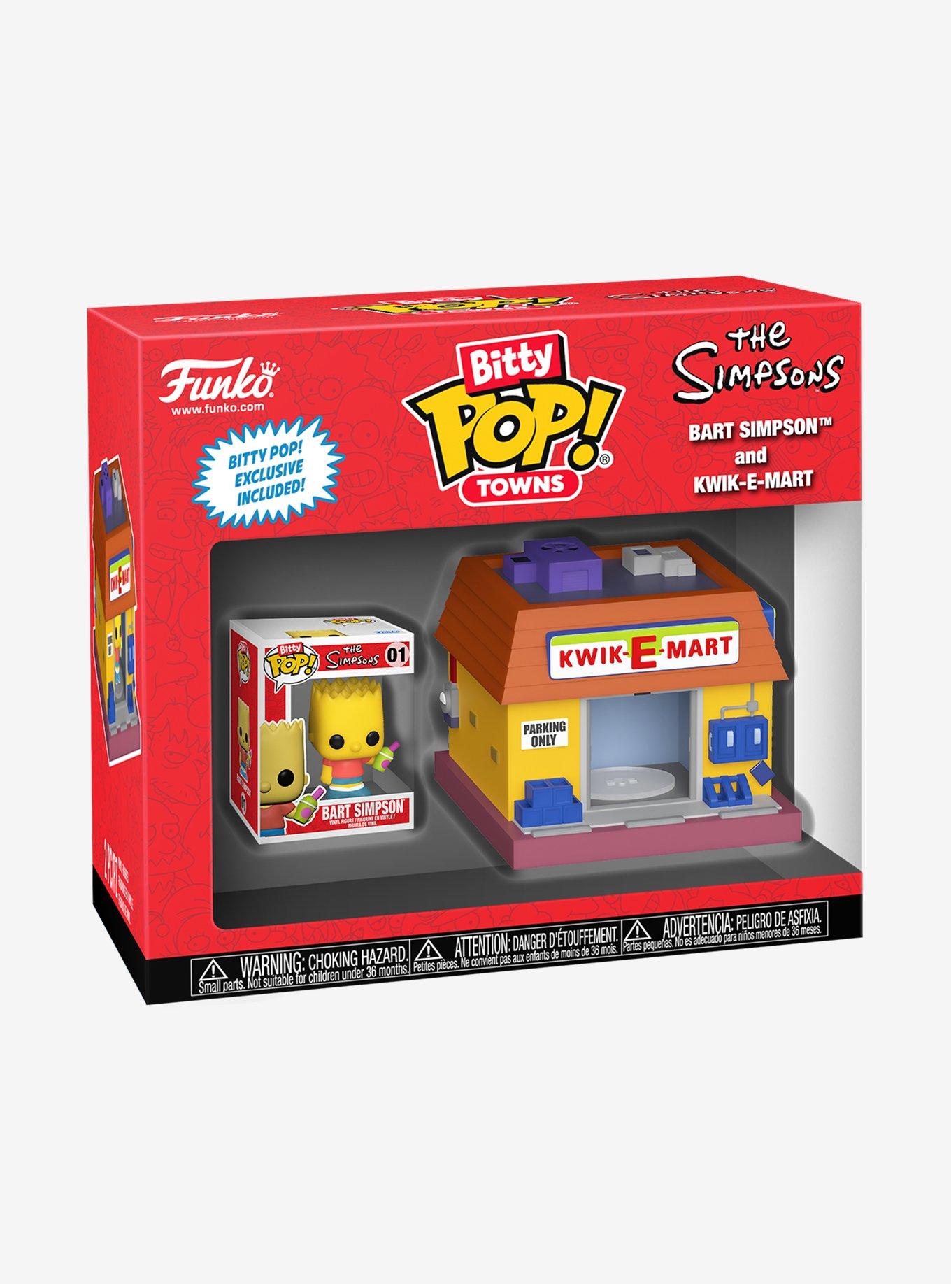 Funko Bitty Pop! Towns The Simpsons Bart Simpson & Kwik-E-Mart Vinyl Figure Set, , alternate