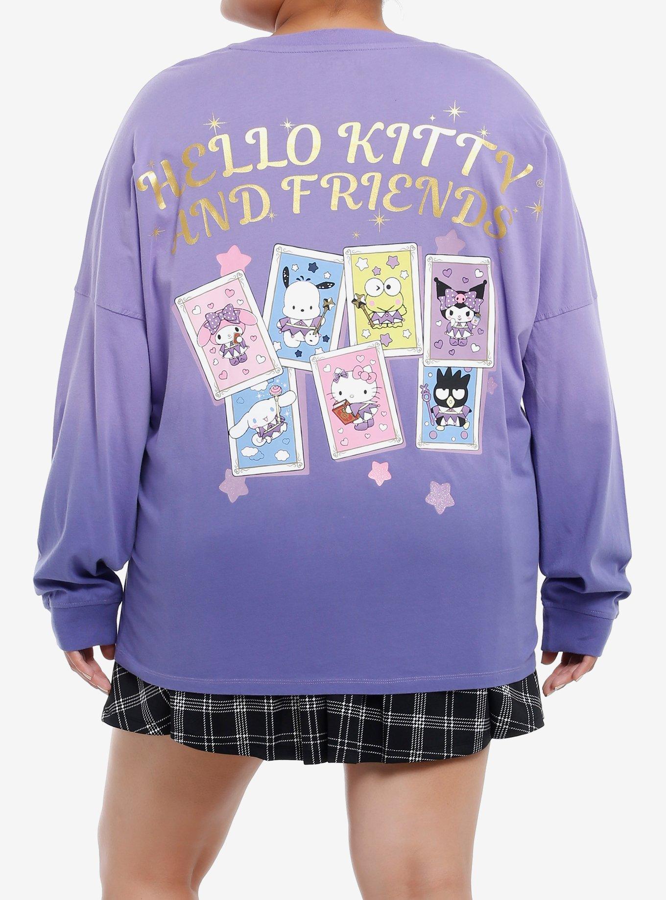 Hello Kitty And Friends Magic Card Long-Sleeve Athletic Jersey Plus Size, PURPLE, alternate