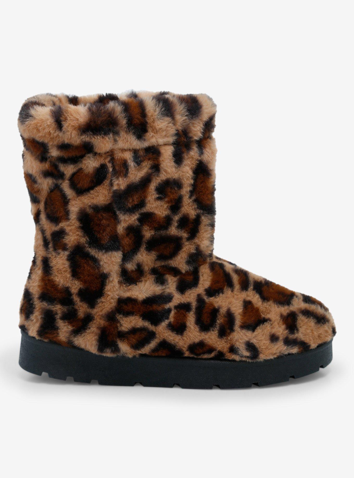 Yoki Holland Cheetah Fuzzy Boots, MULTI, alternate