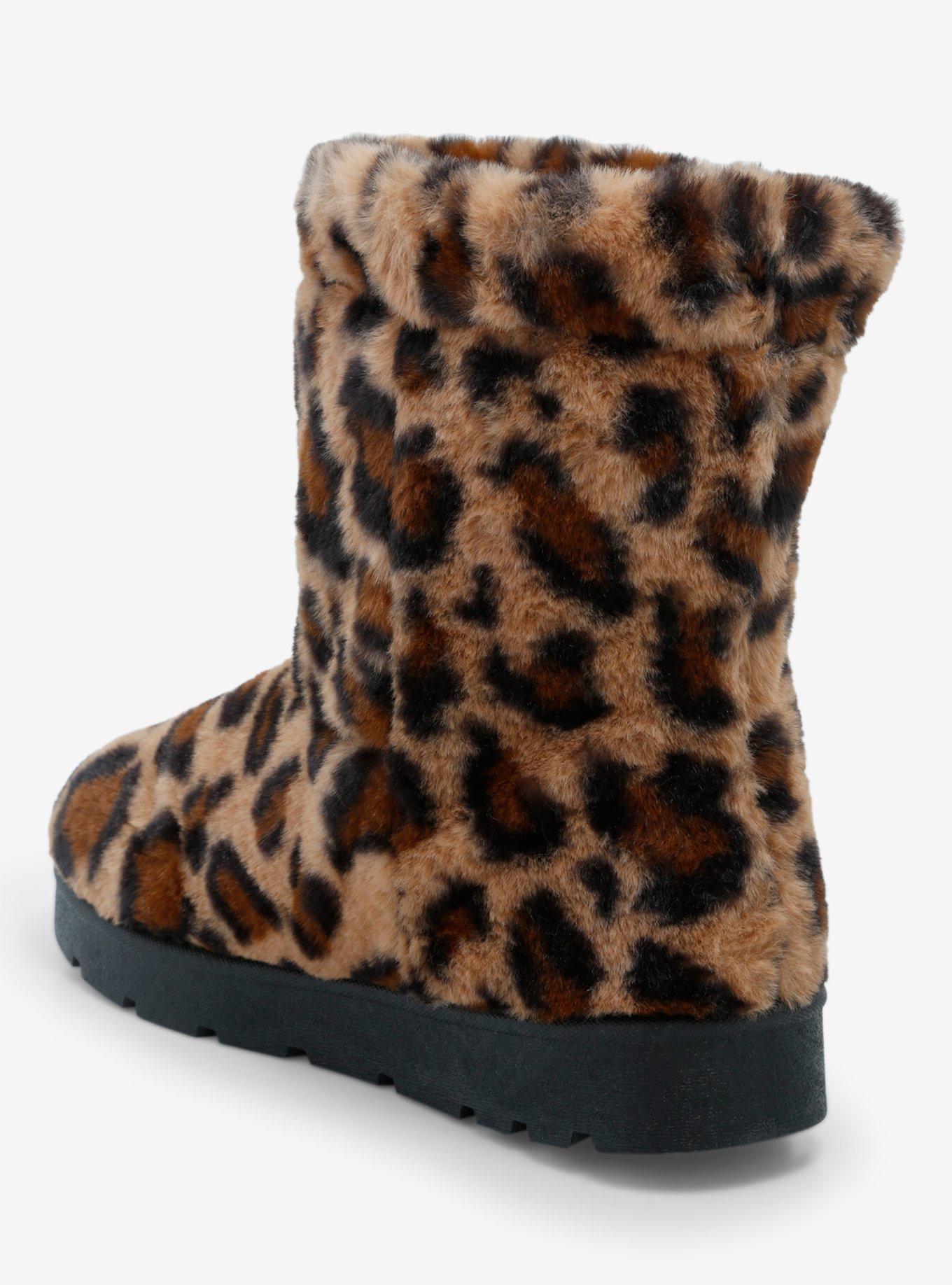 Yoki Holland Cheetah Fuzzy Boots, MULTI, alternate