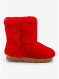 Yoki Red Faux Fur Boots, MULTI, alternate