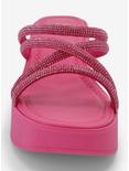 Yoki Pink Rhinestone Platform Sandals, MULTI, alternate