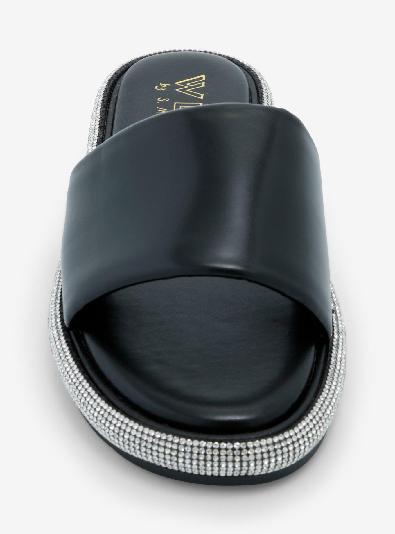 WLK By S. Miller Dorothy Black Rhinestone Slides, MULTI, alternate