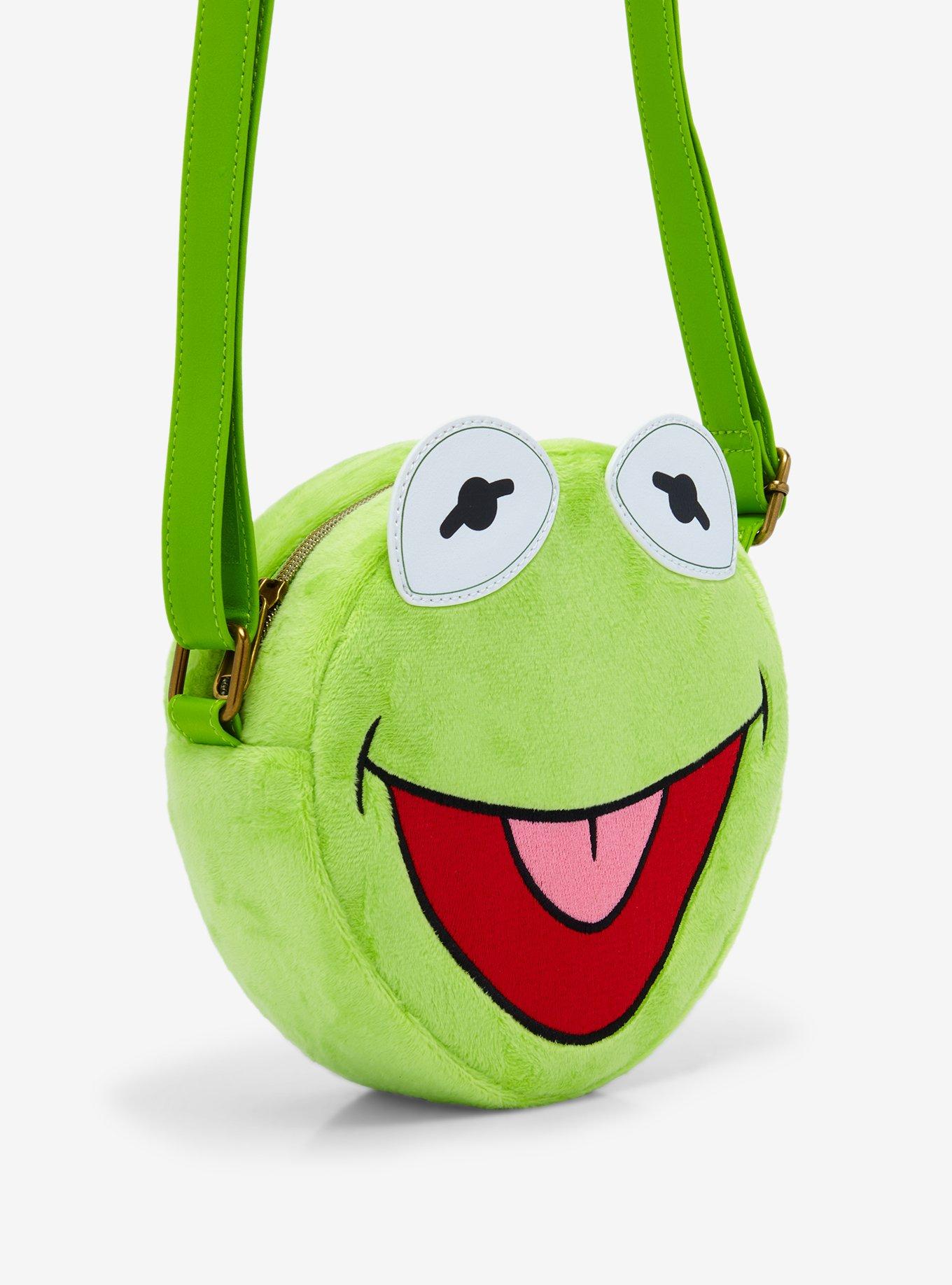 Loungefly Disney The Muppets Kermit Face Crossbody Bag Hot Topic Exclusive, , alternate
