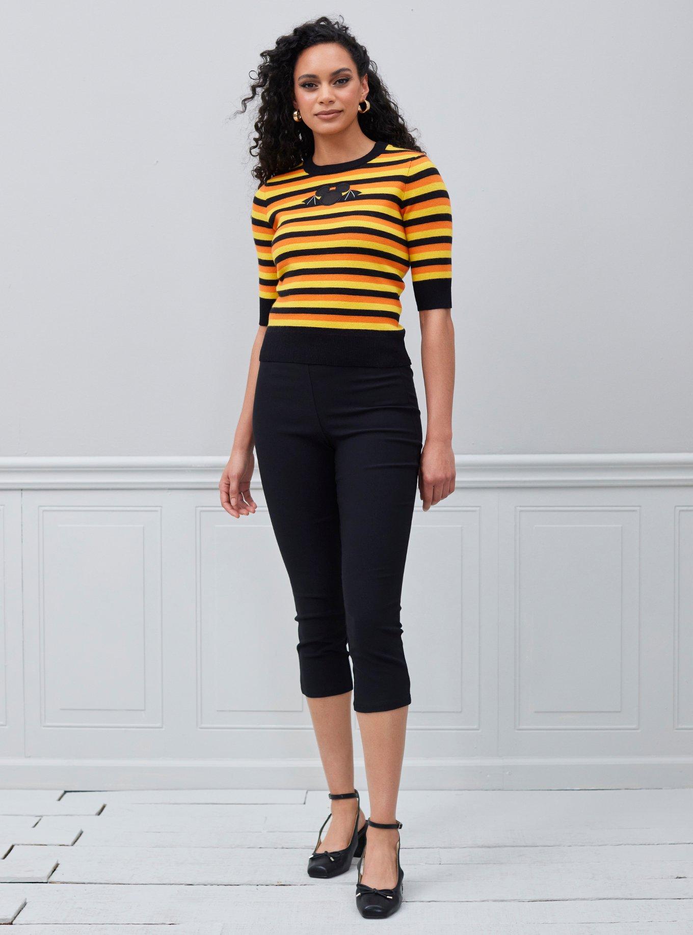 Her Universe Disney Halloween Stripe Retro Knit Top Her Universe Exclusive, MULTI, alternate