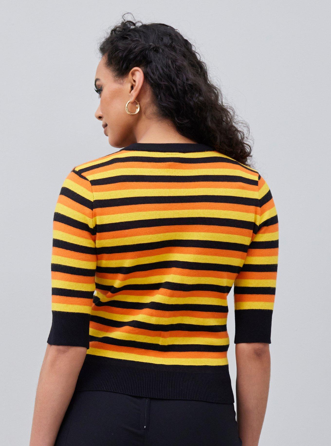 Her Universe Disney Halloween Stripe Retro Knit Top Her Universe Exclusive, MULTI, alternate