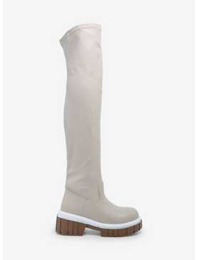 Yoki Bone Thigh-High Chunky Boots, , hi-res