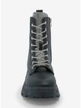 Yoki Black & Silver Bling Platform Combat Boots, MULTI, alternate