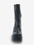 Yoki Black & Iridescent Patent Heeled Platform Boots, MULTI, alternate