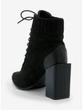 Yoki Black Lace-Up Sock Booties, MULTI, alternate