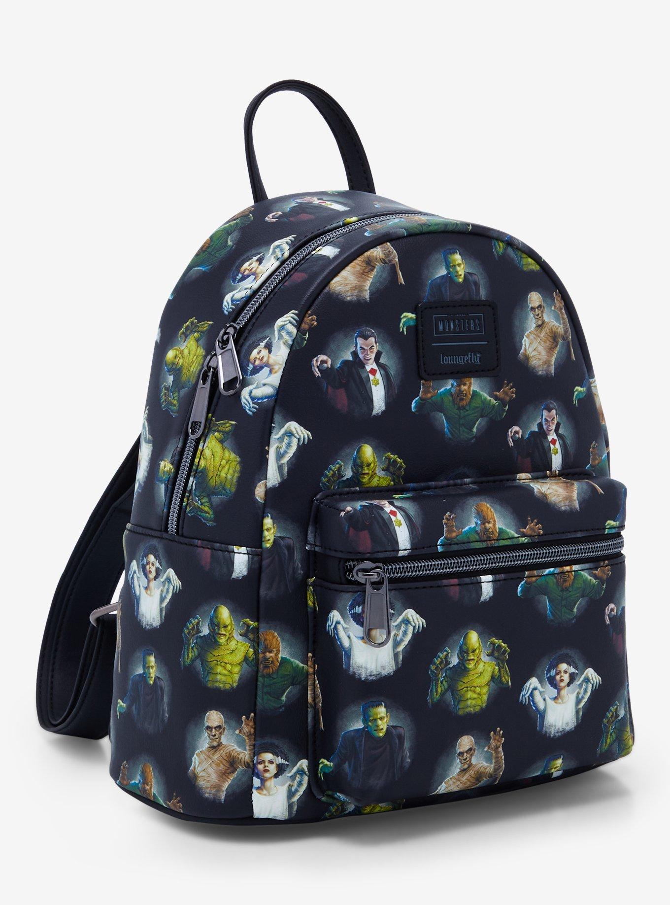 Loungefly Universal Monsters Characters Allover Print Mini Backpack, , hi-res