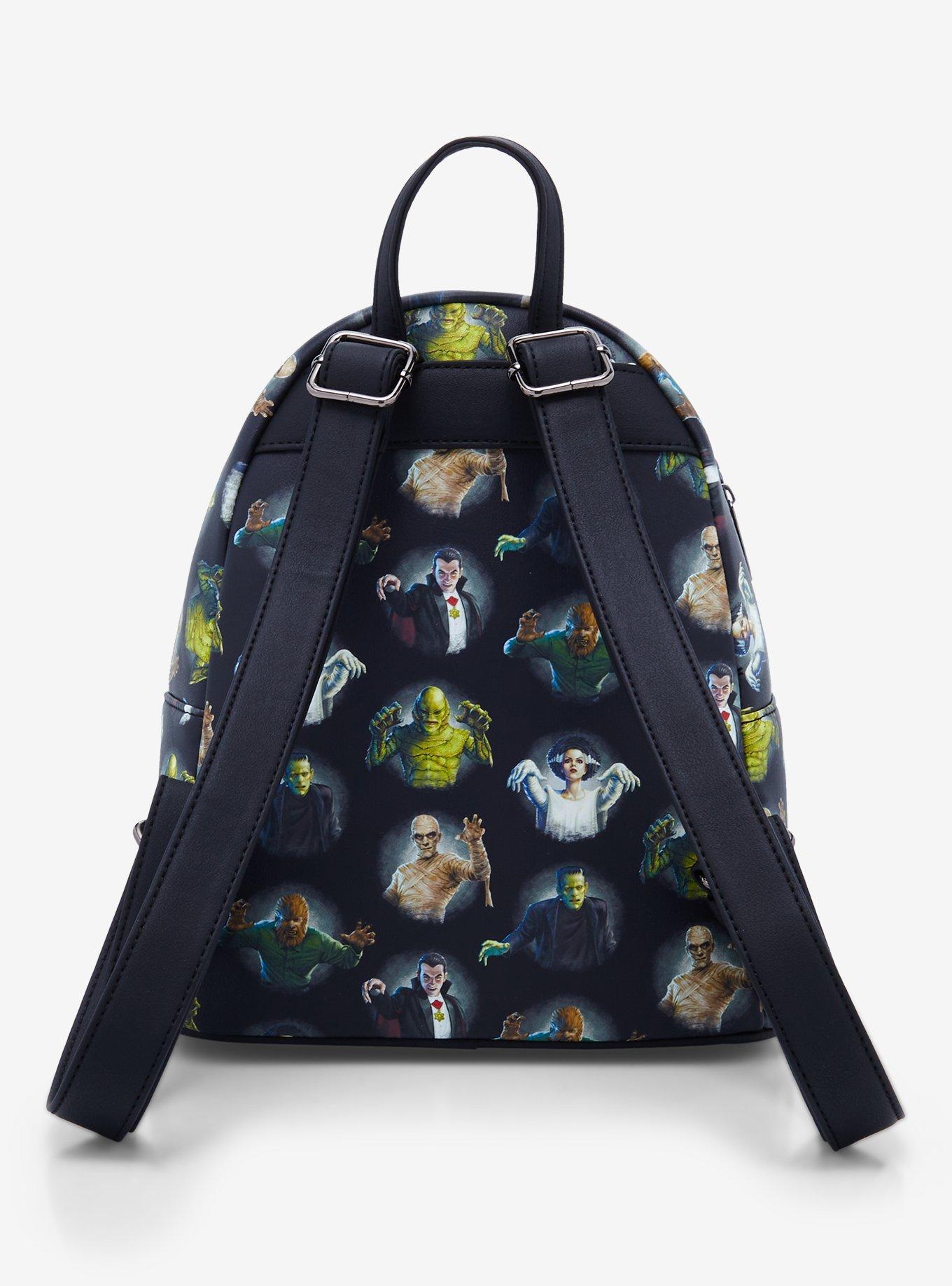 Loungefly Universal Monsters Characters Allover Print Mini Backpack, , alternate