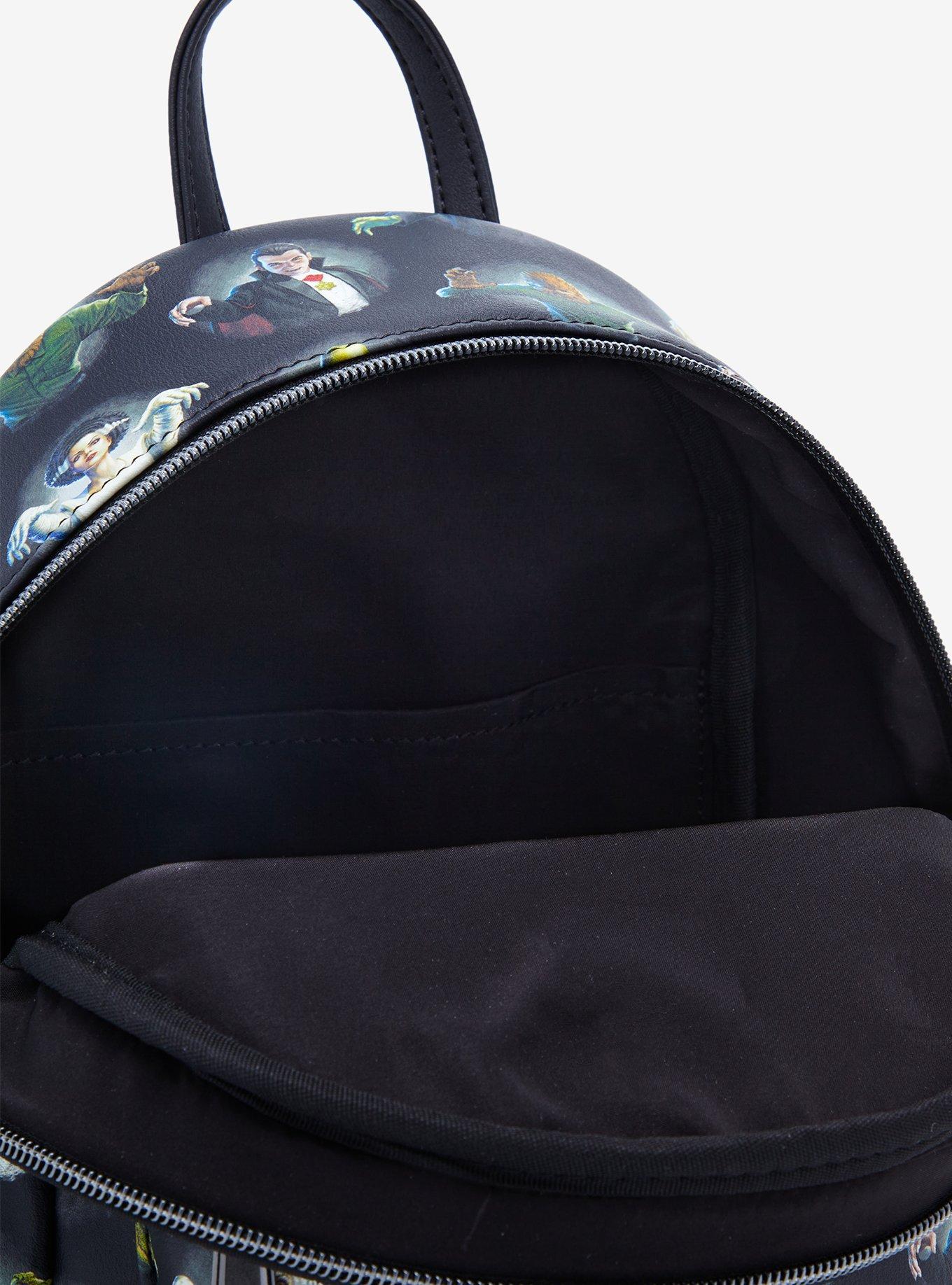 Loungefly Universal Monsters Characters Allover Print Mini Backpack, , alternate