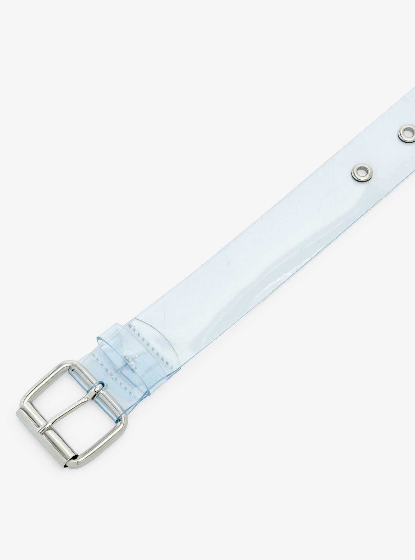 Clear Silver Grommet Belt, , hi-res