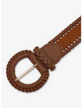 Brown & Tan Whip Stitch Belt, , hi-res